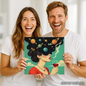 Cosmic Wine Indulgence Art