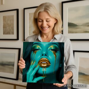 Golden Drip Makeup Art