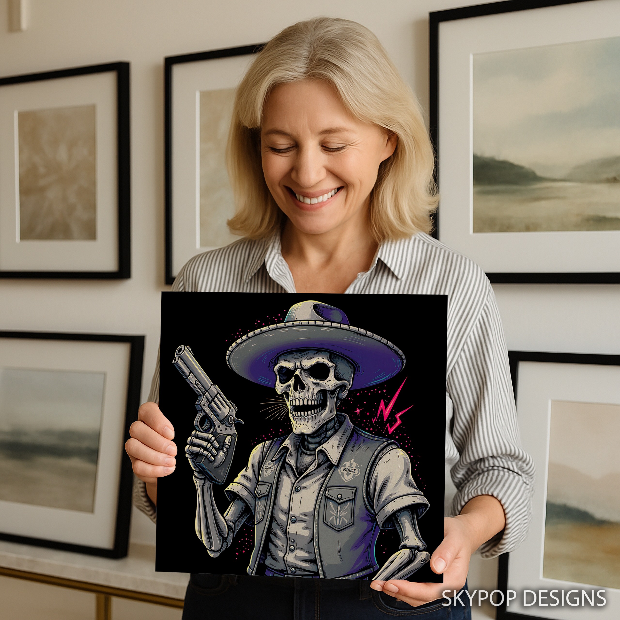 3.jpg Gunslinger Skull Art