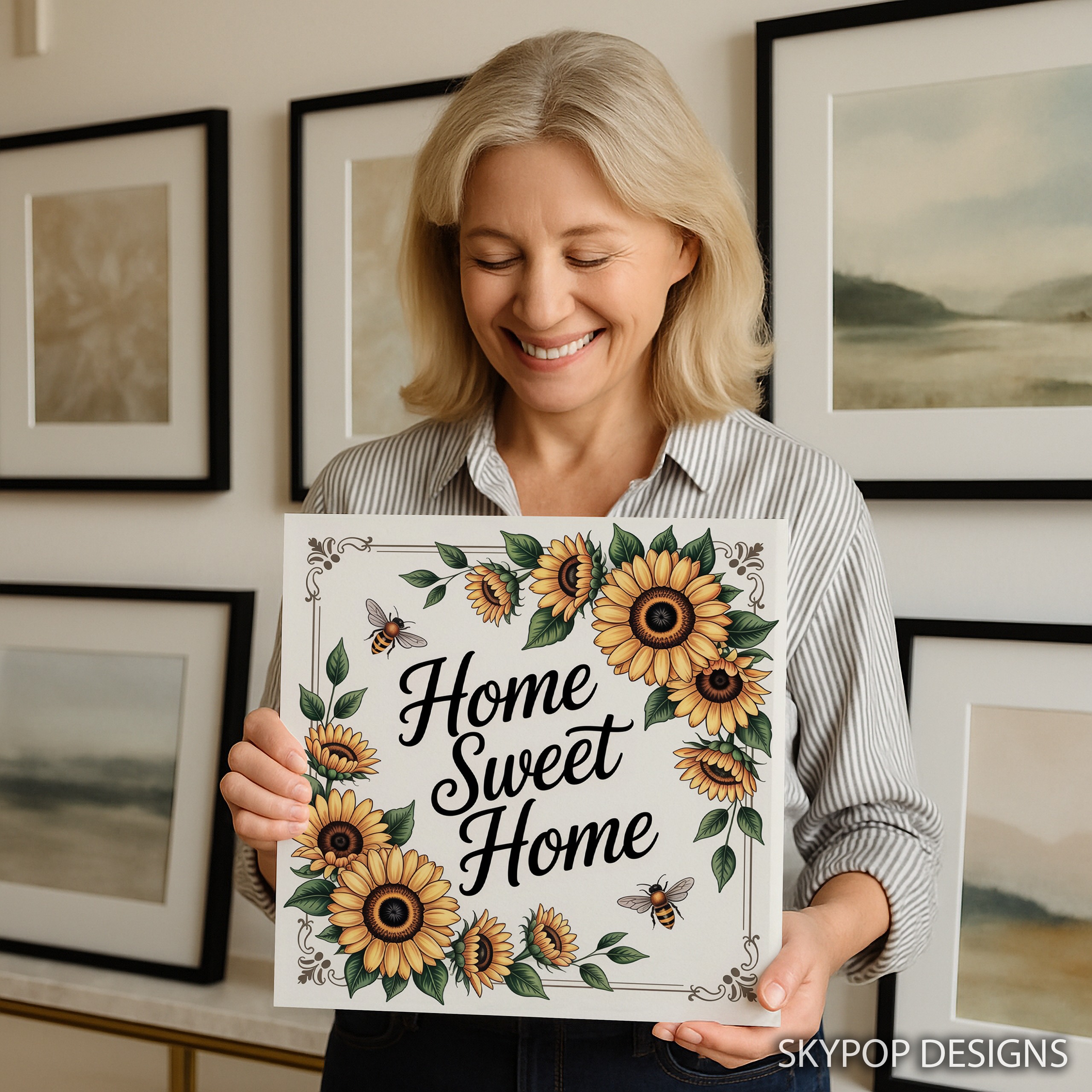 3.jpg Sunflower Home Sweet Home Art