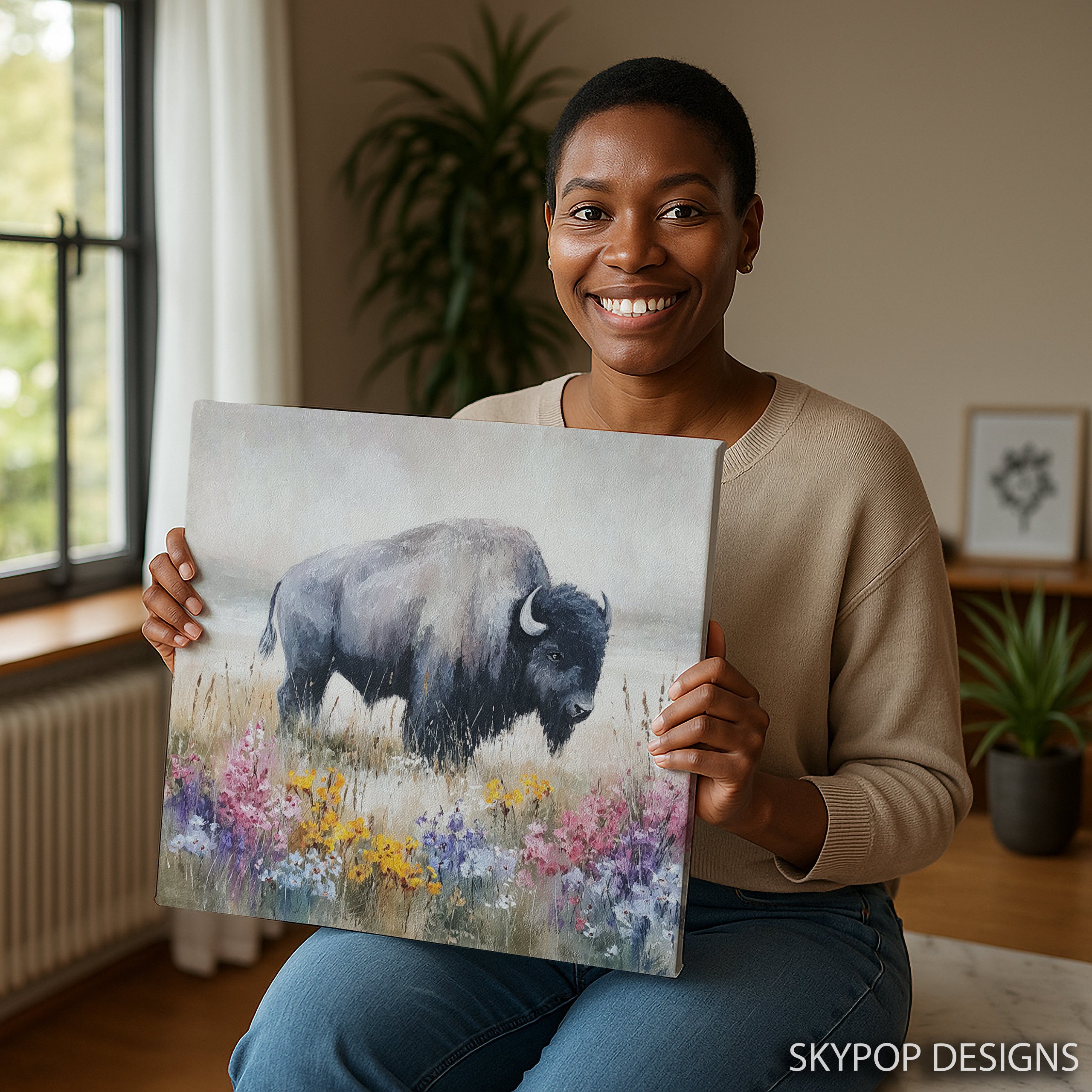 3.jpg Bison Wildflower Art
