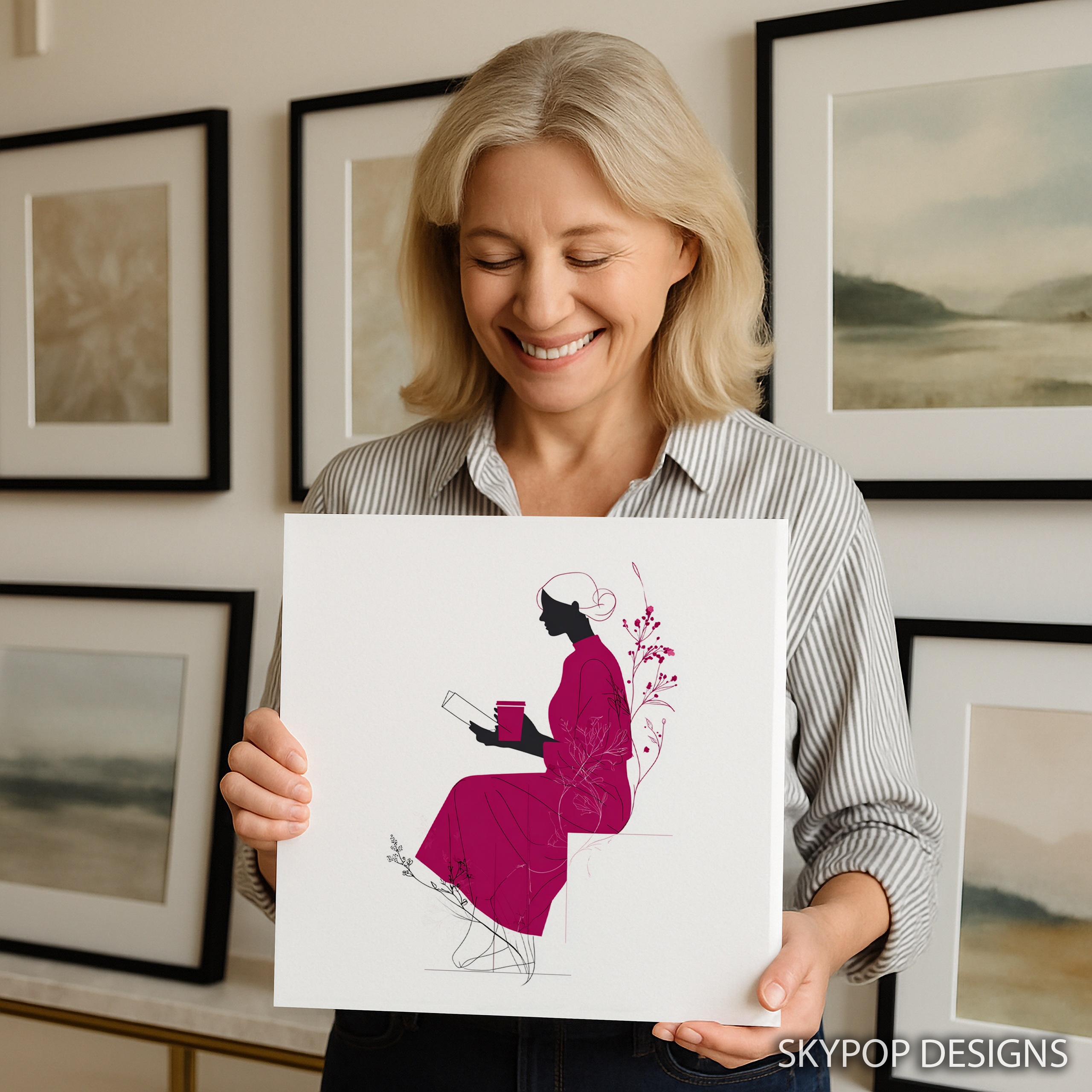 3.jpg Elegant Reader Silhouette Art