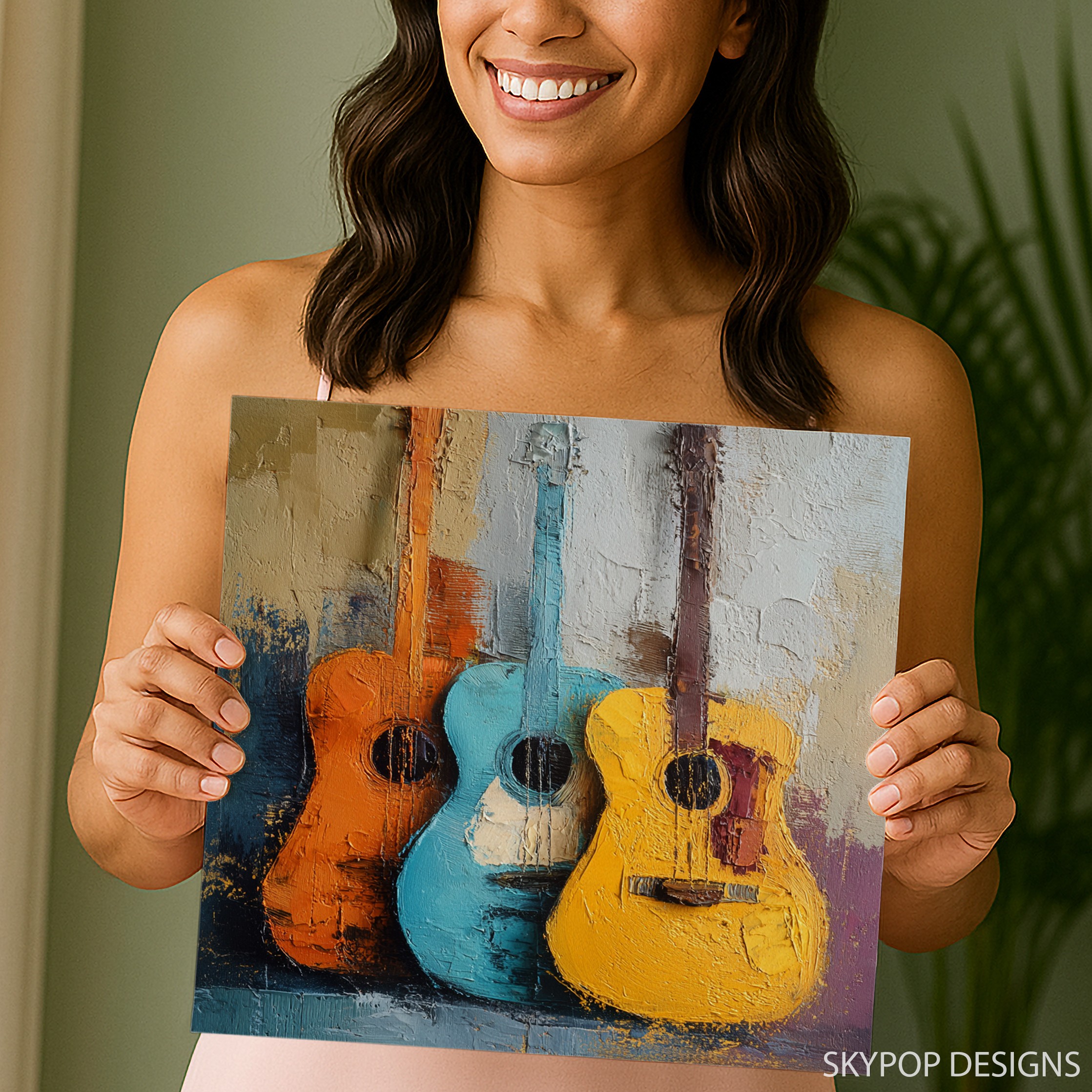 3.jpg Colorful Guitar Trio Art