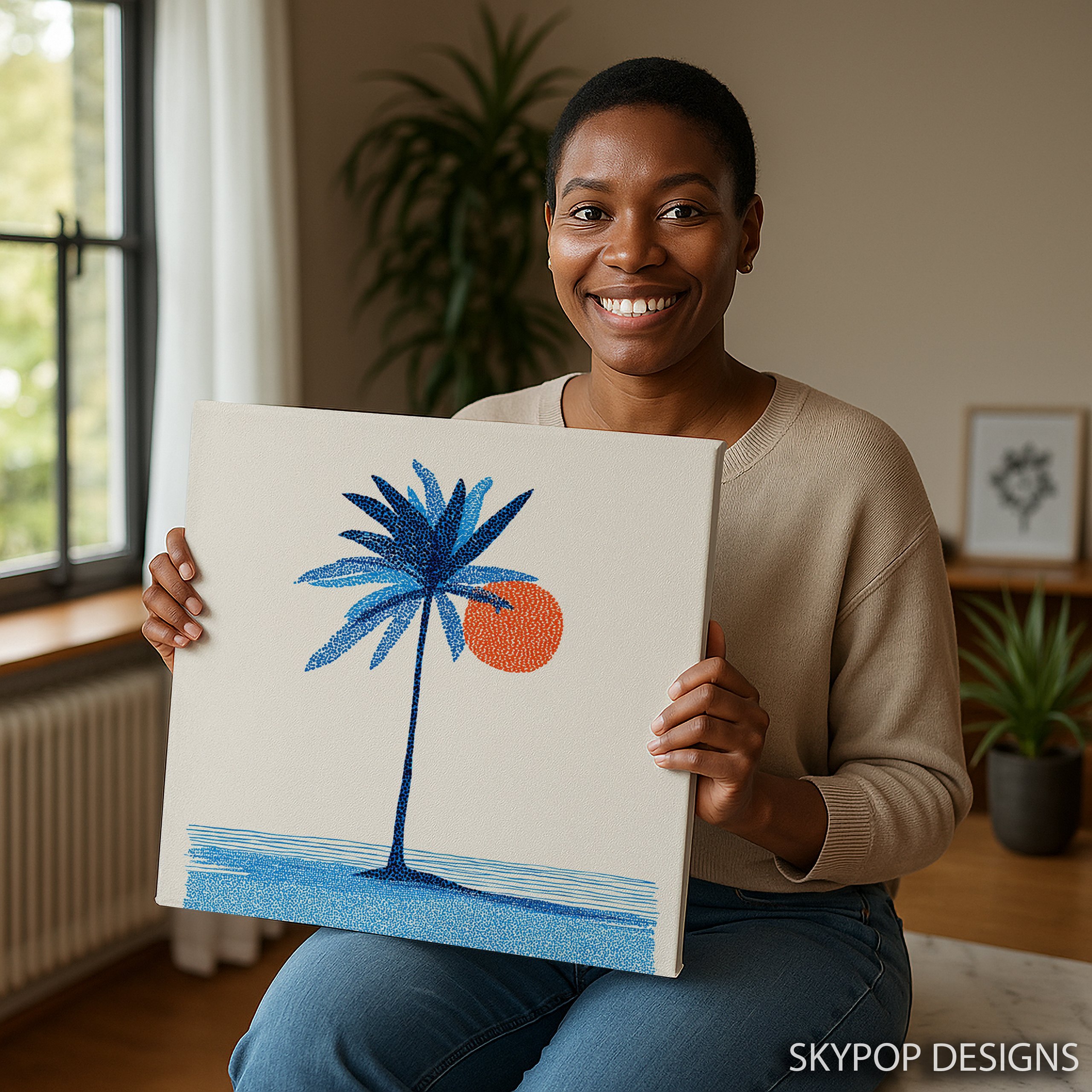 3.jpg Tropical Palm Sunset Art
