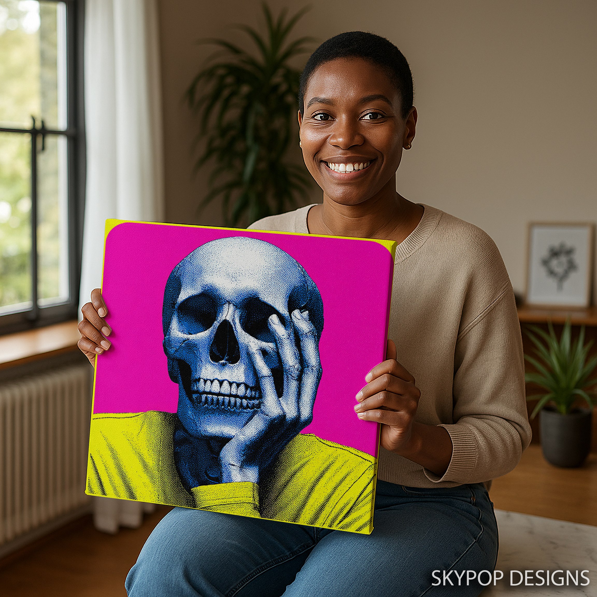 3.jpg Neon Skull Art