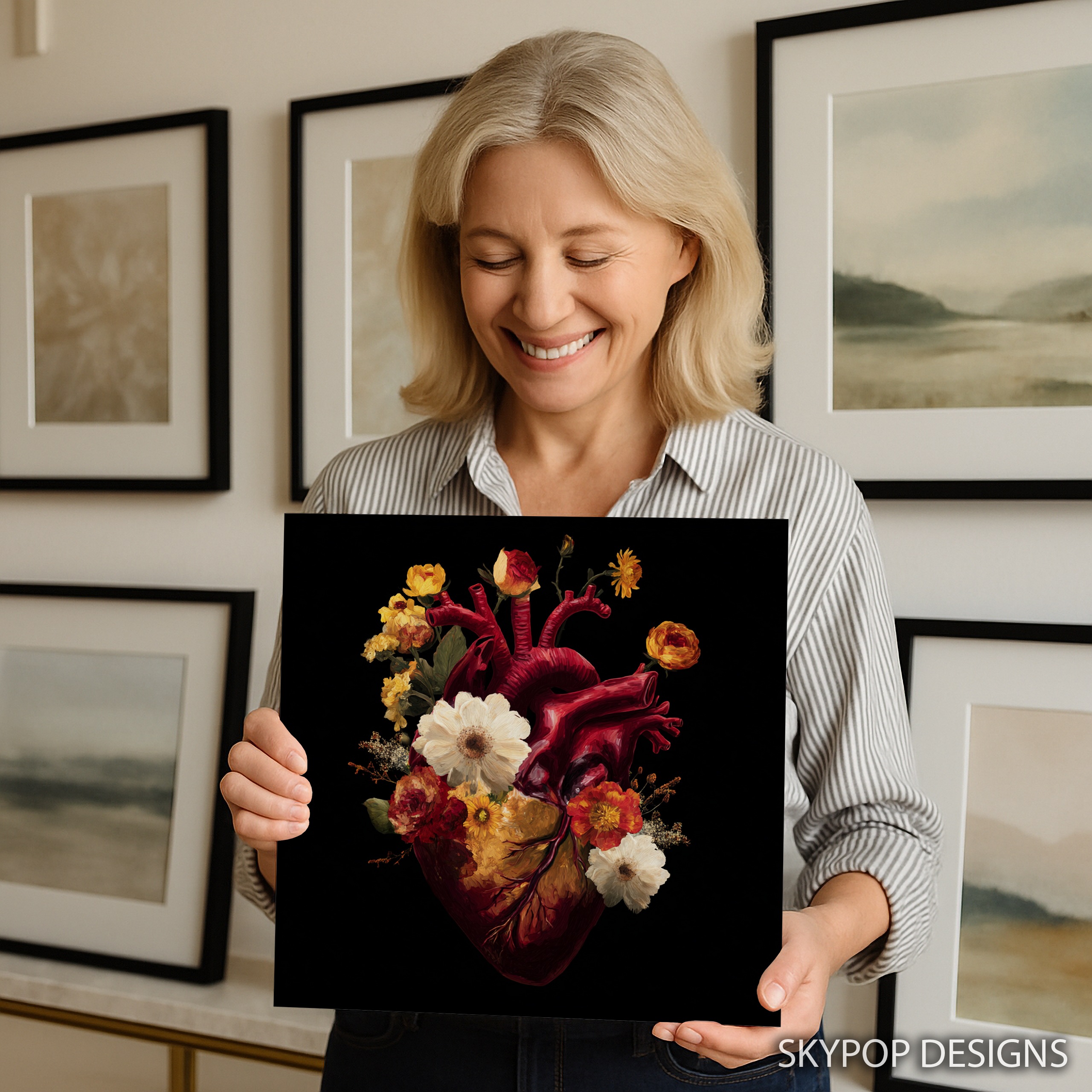 3.jpg Blooming Heart Anatomy Art