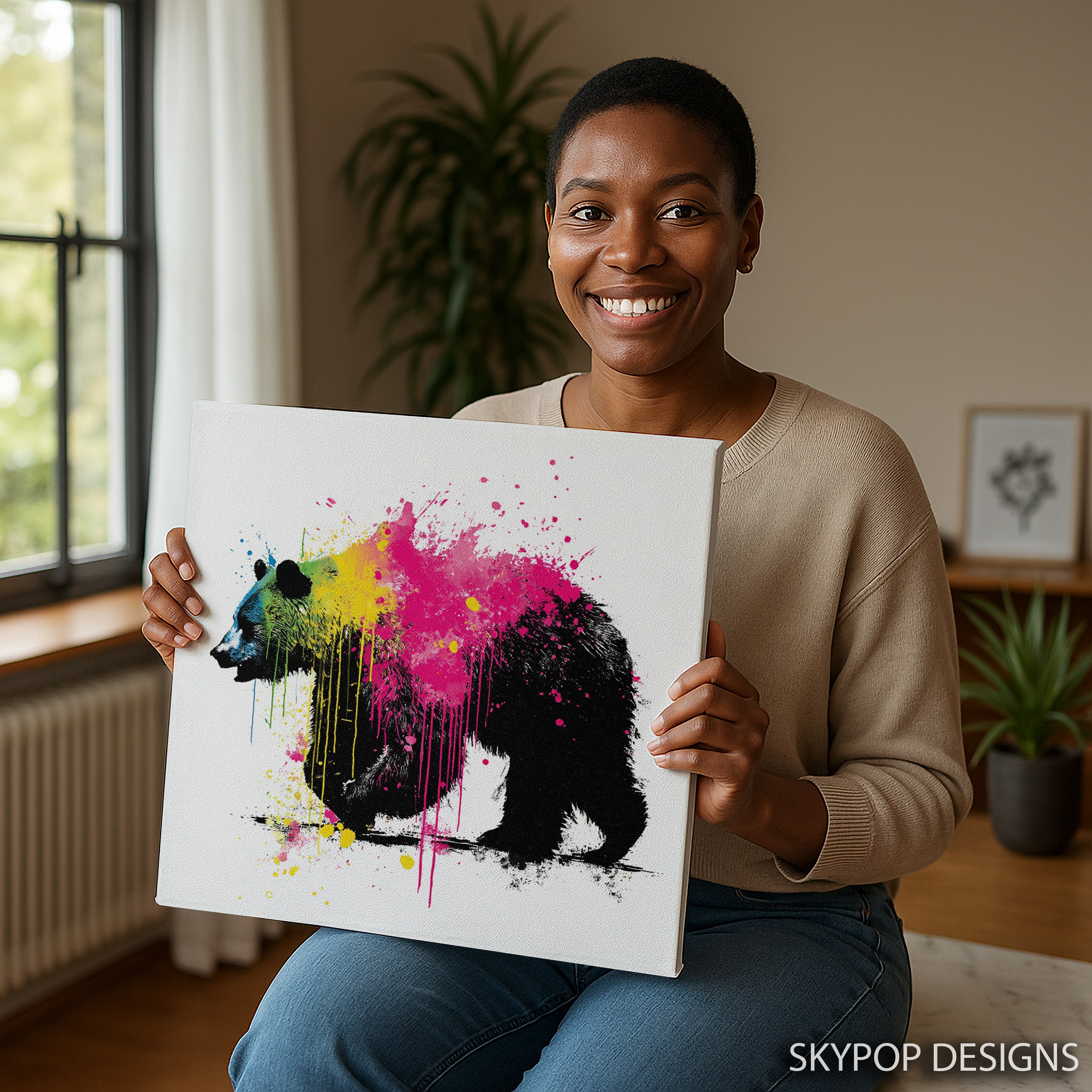 3.jpg Colorful Bear Art