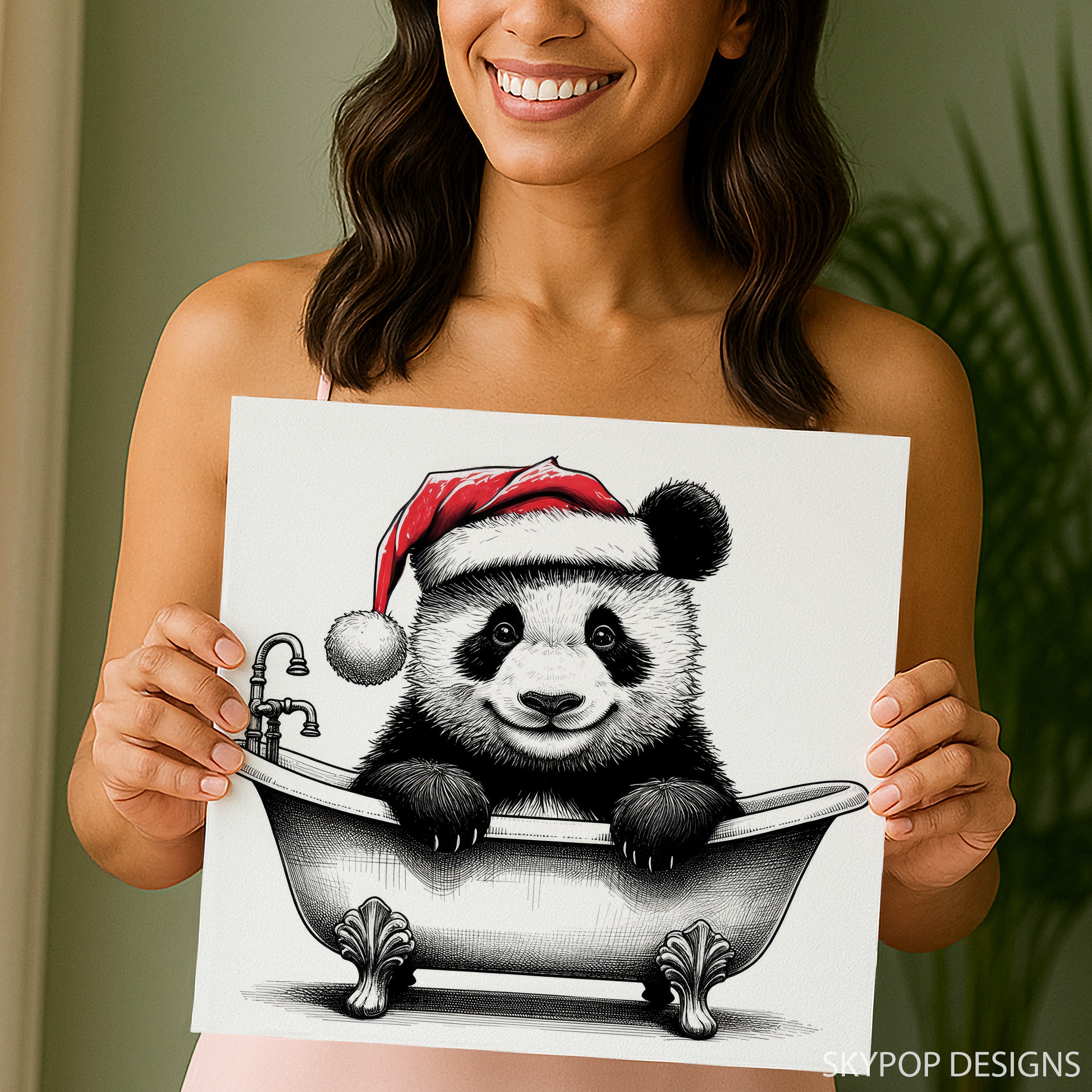 3.jpg Panda Christmas Bath Art
