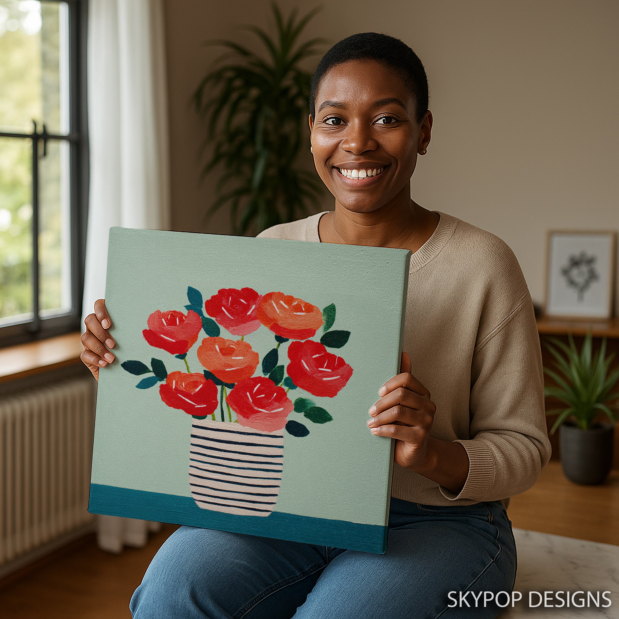 3.jpg Red Roses Vase Art