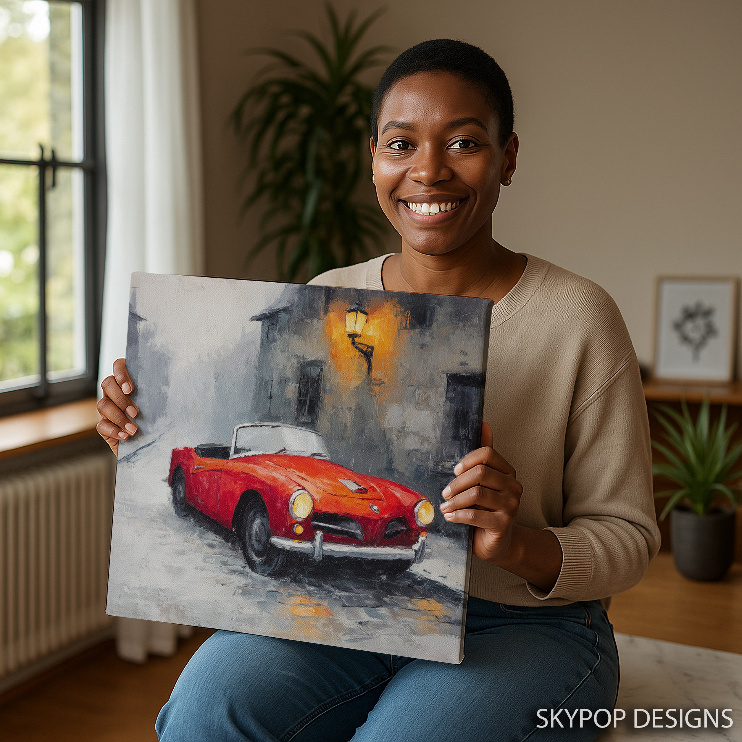 3.jpg Classic Red Convertible Art