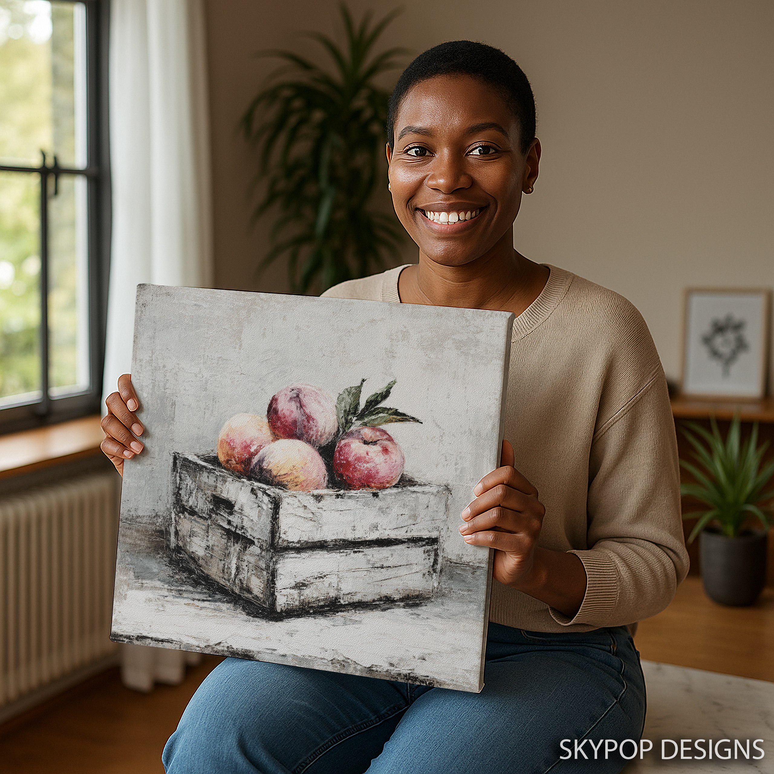 3.jpg Rustic Peach Crate Art