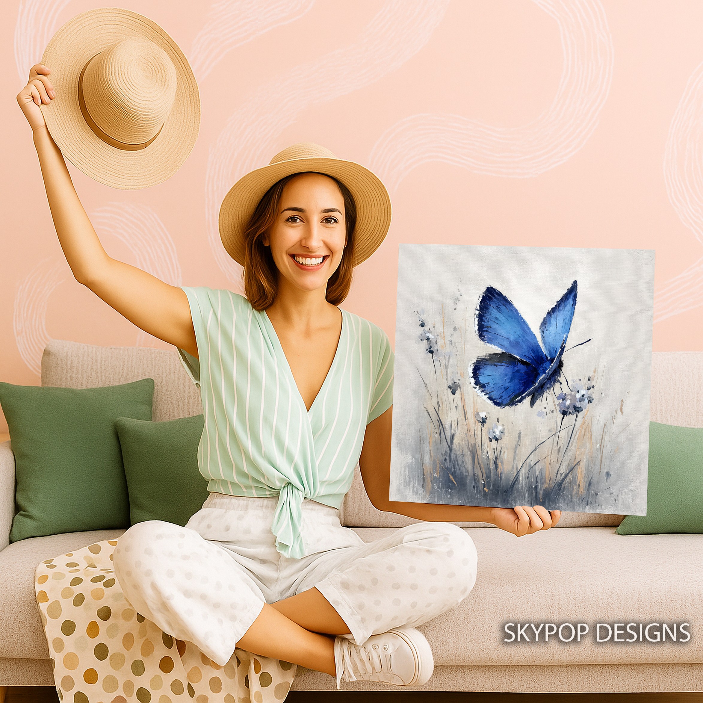 3.jpg Blue Butterfly Art