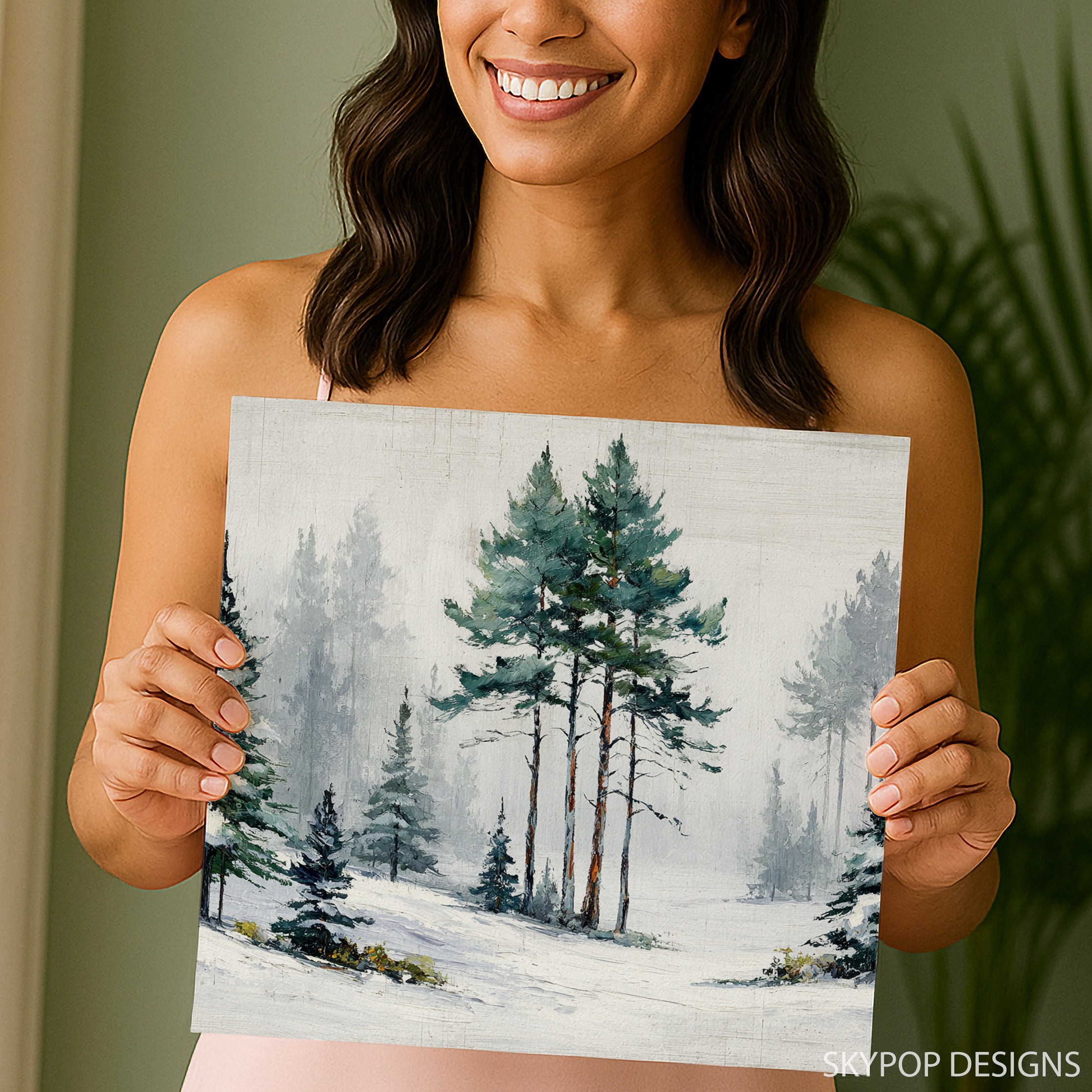 3.jpg Winter Pine Forest Art