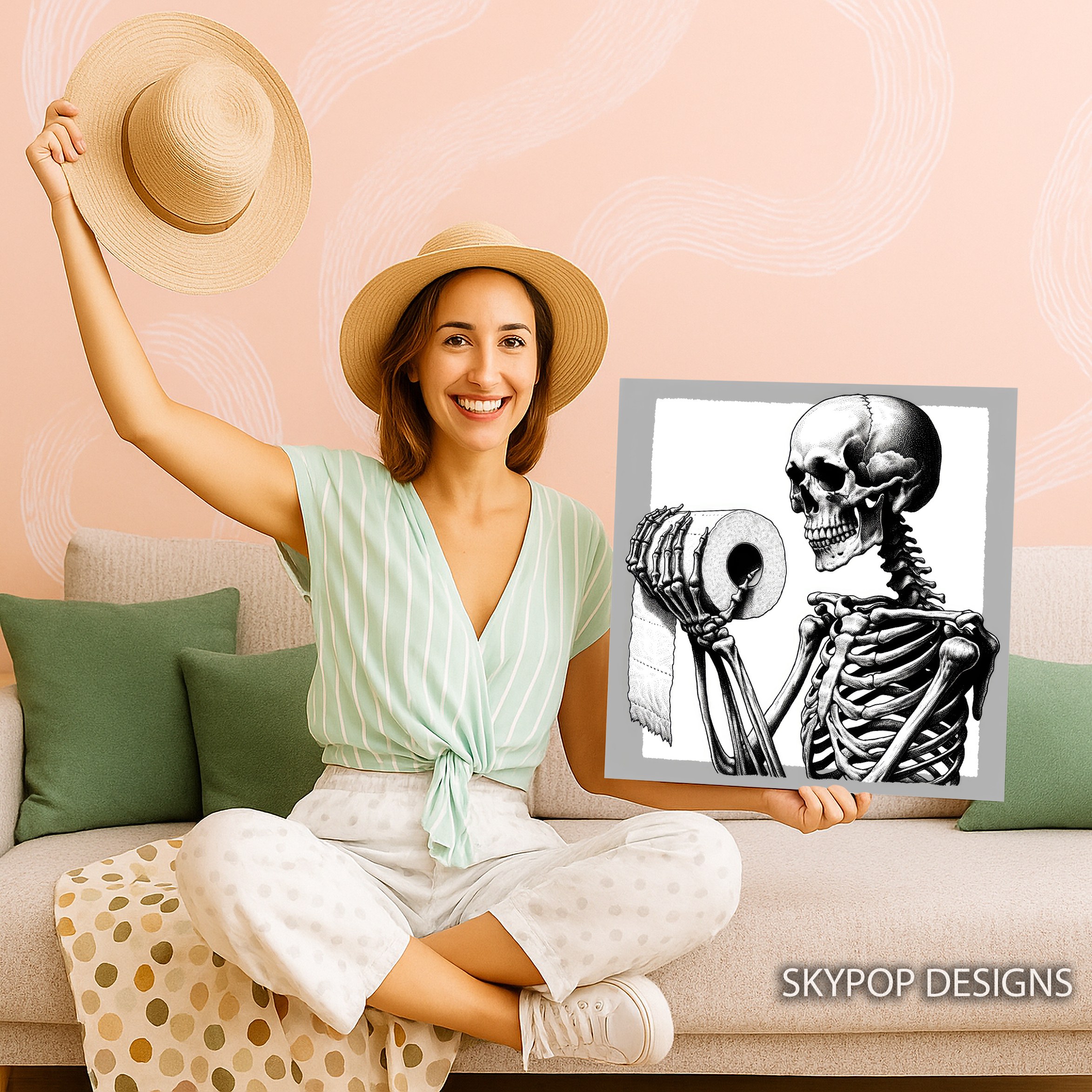 3.jpg Skeleton Toilet Paper Art