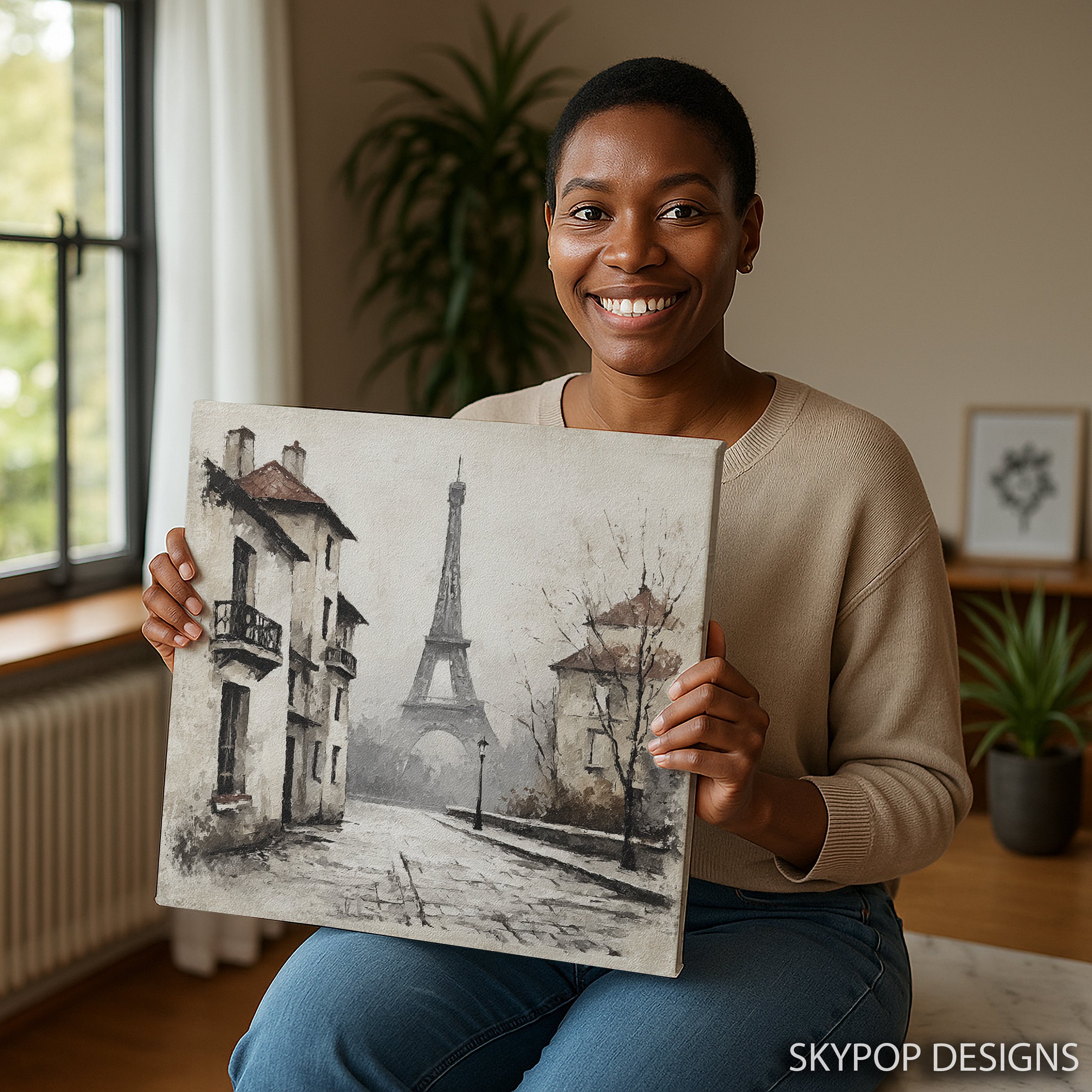 3.jpg Parisian Street Eiffel Tower Art