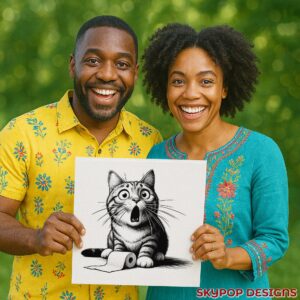 Cat Toilet Paper Disaster Art