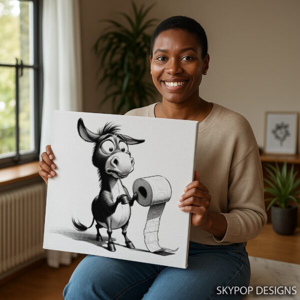 Donkey Toilet Paper Art