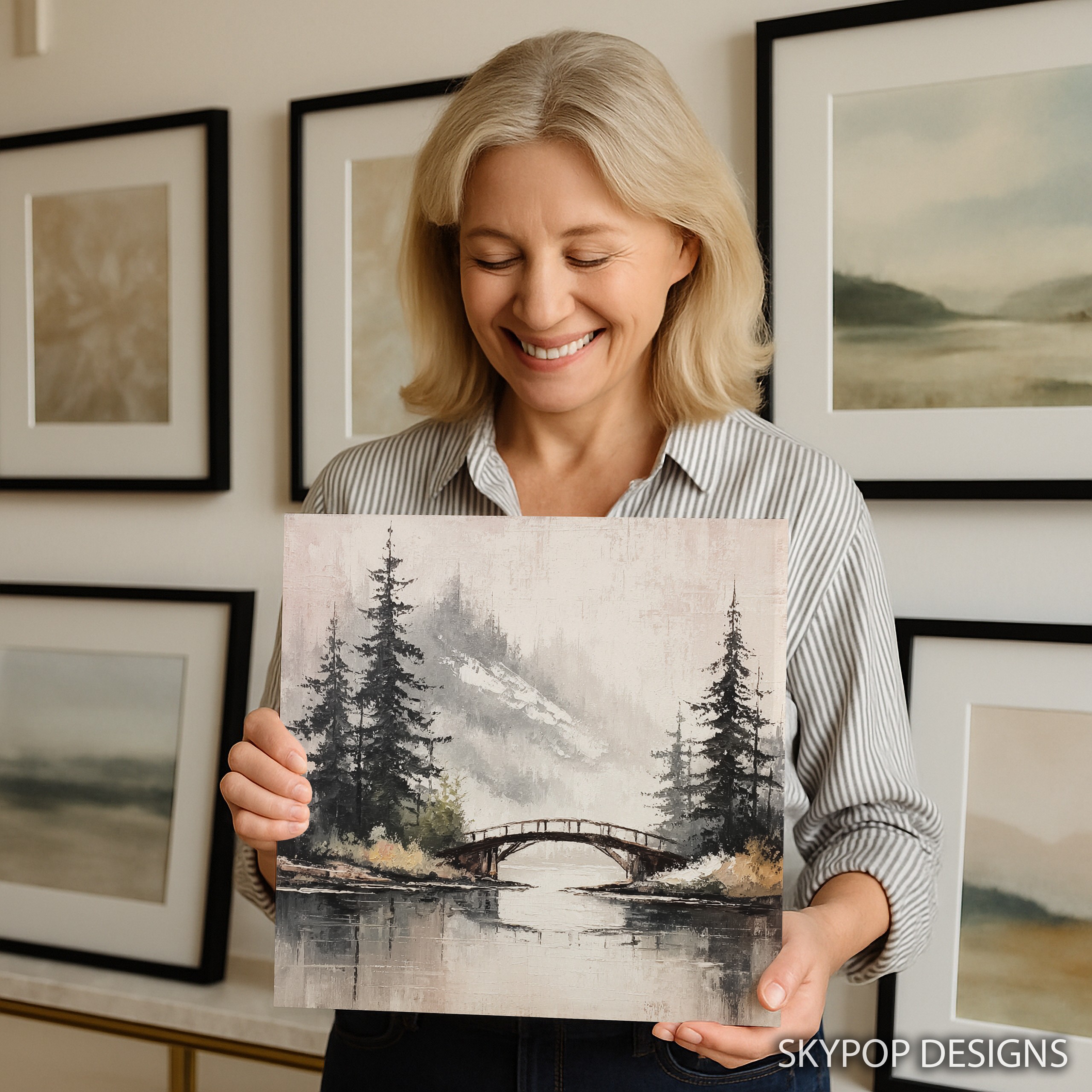 3.jpg Misty Forest Bridge Art