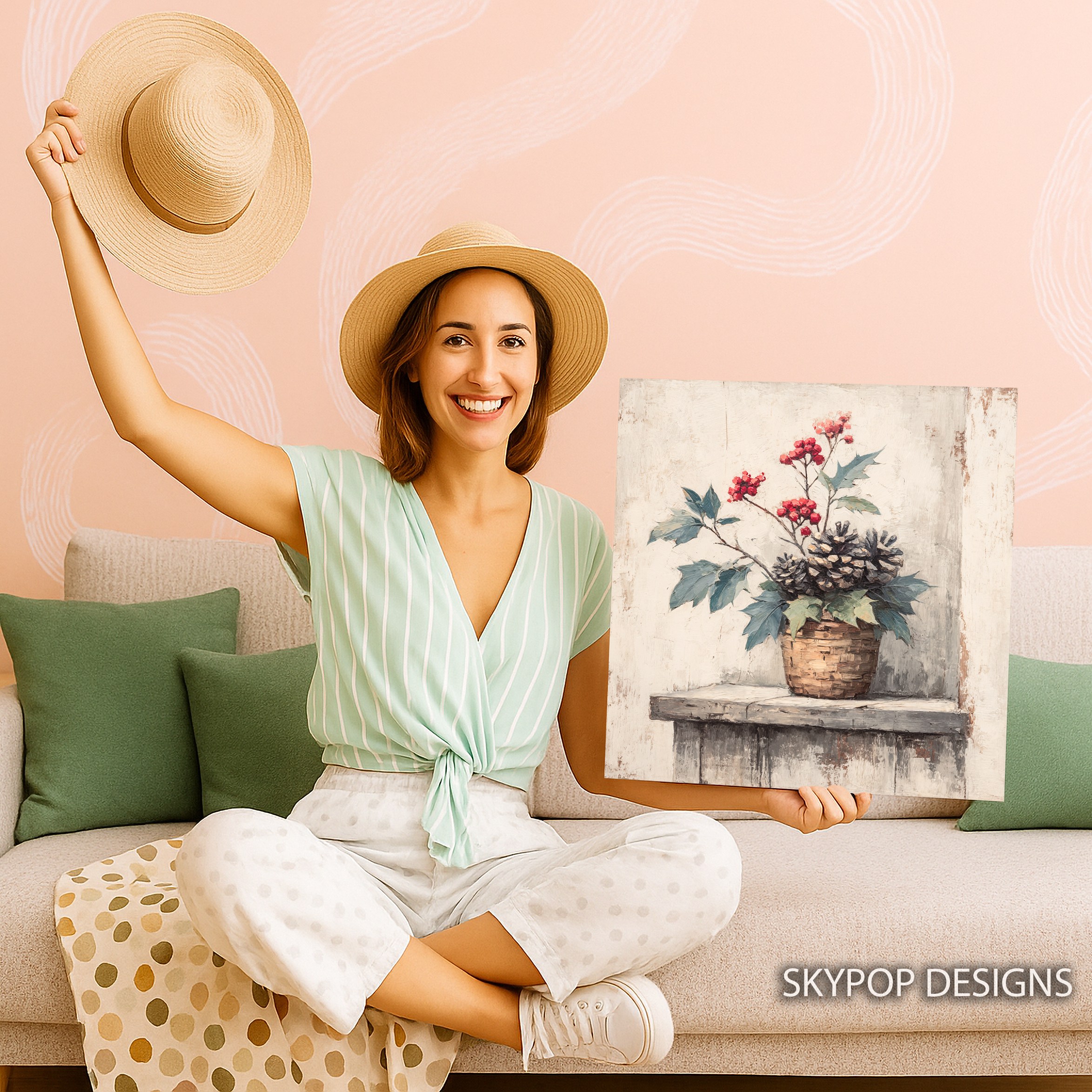 3.jpg Winter Berry Basket Art