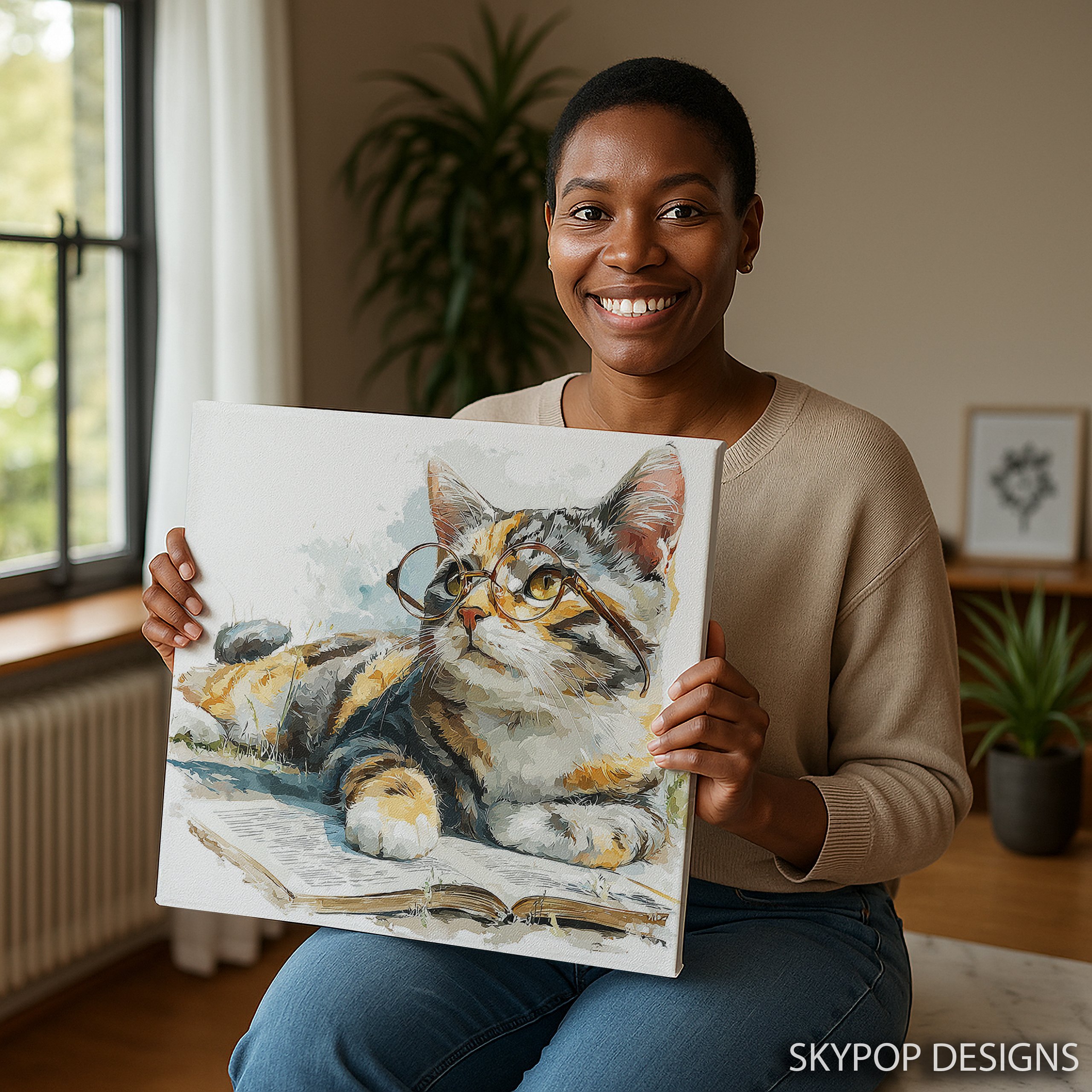 3.jpg Cat Glasses Book Art