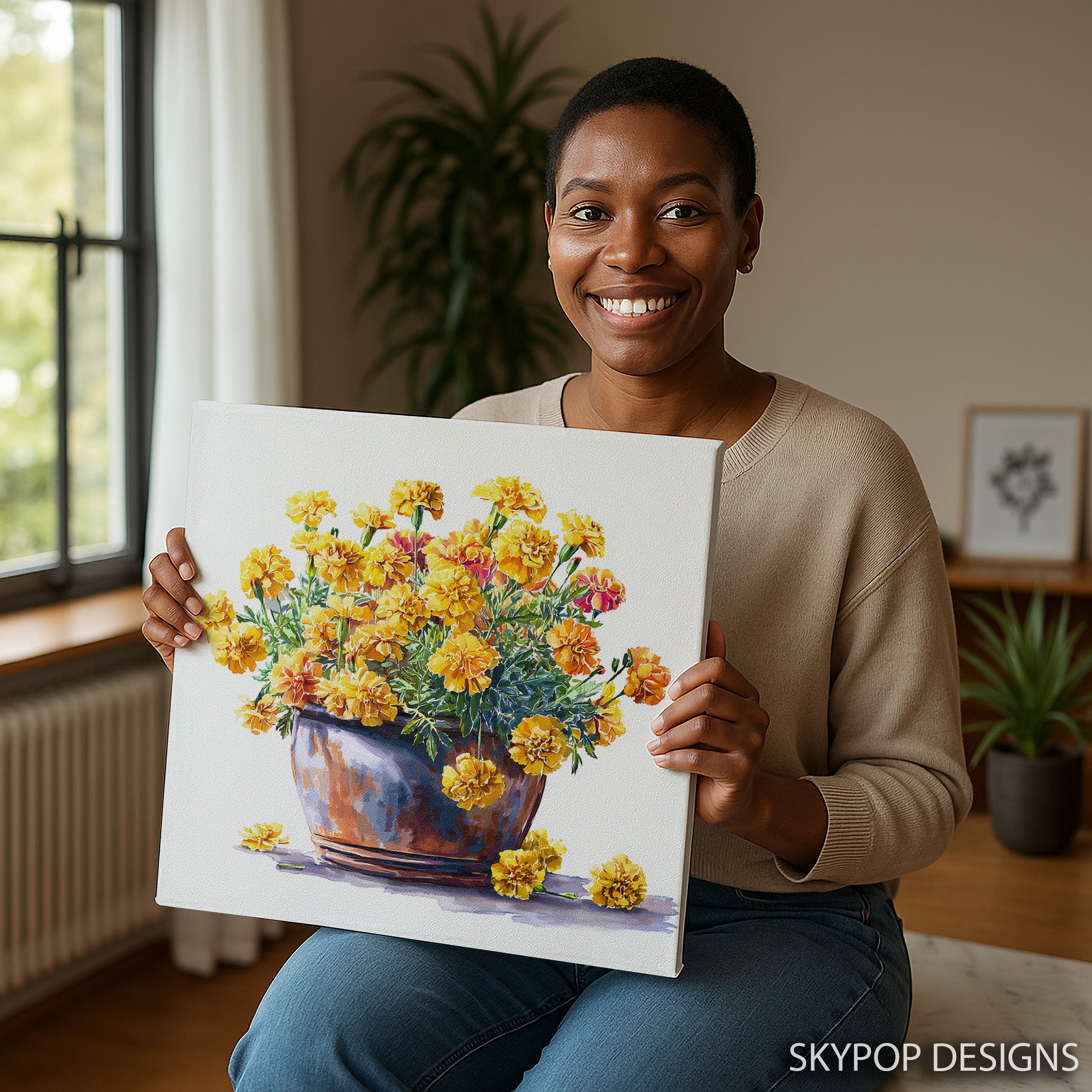 3.jpg Marigold Bouquet Art