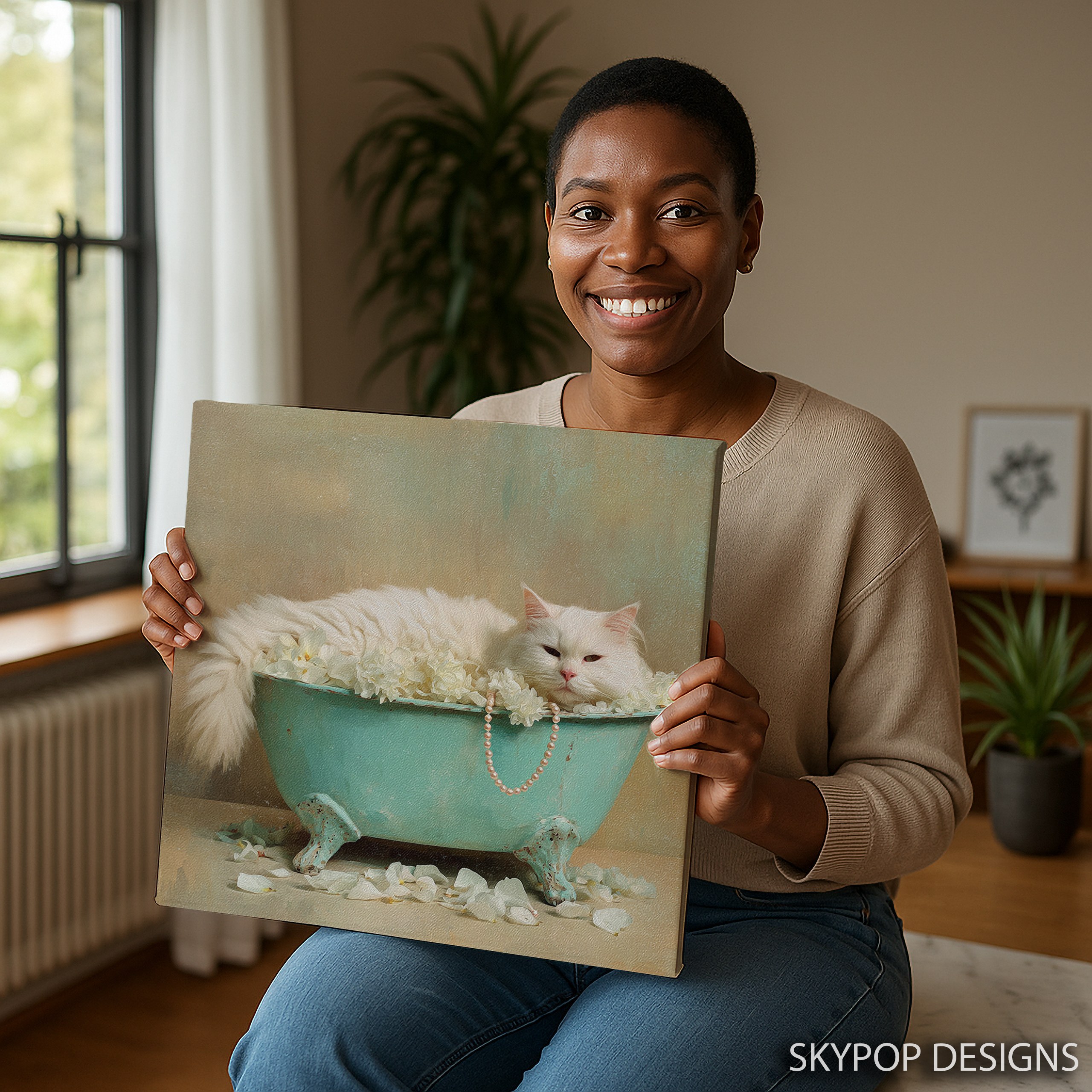 3.jpg Cat Bath Floral Art