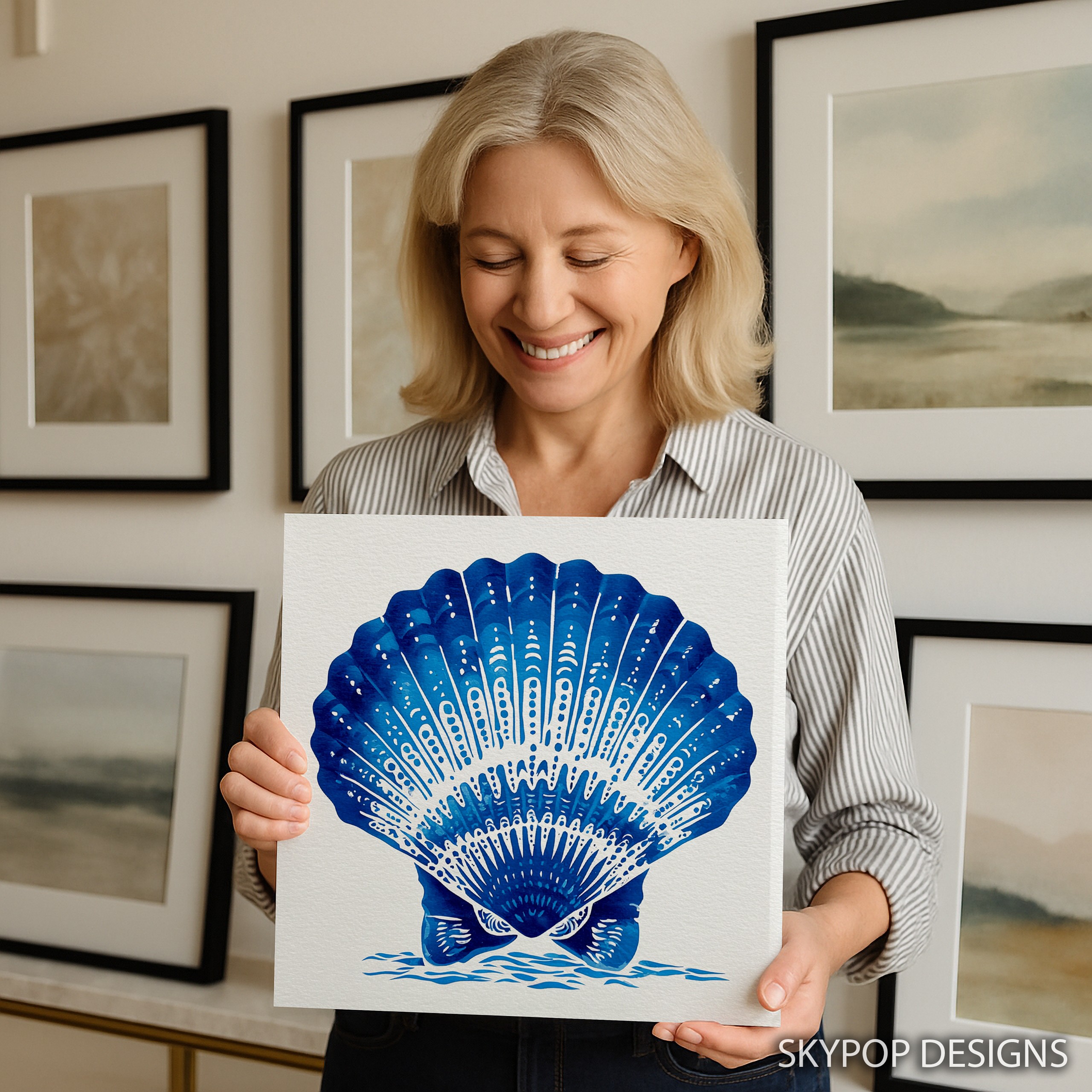 3.jpg Blue Seashell Art