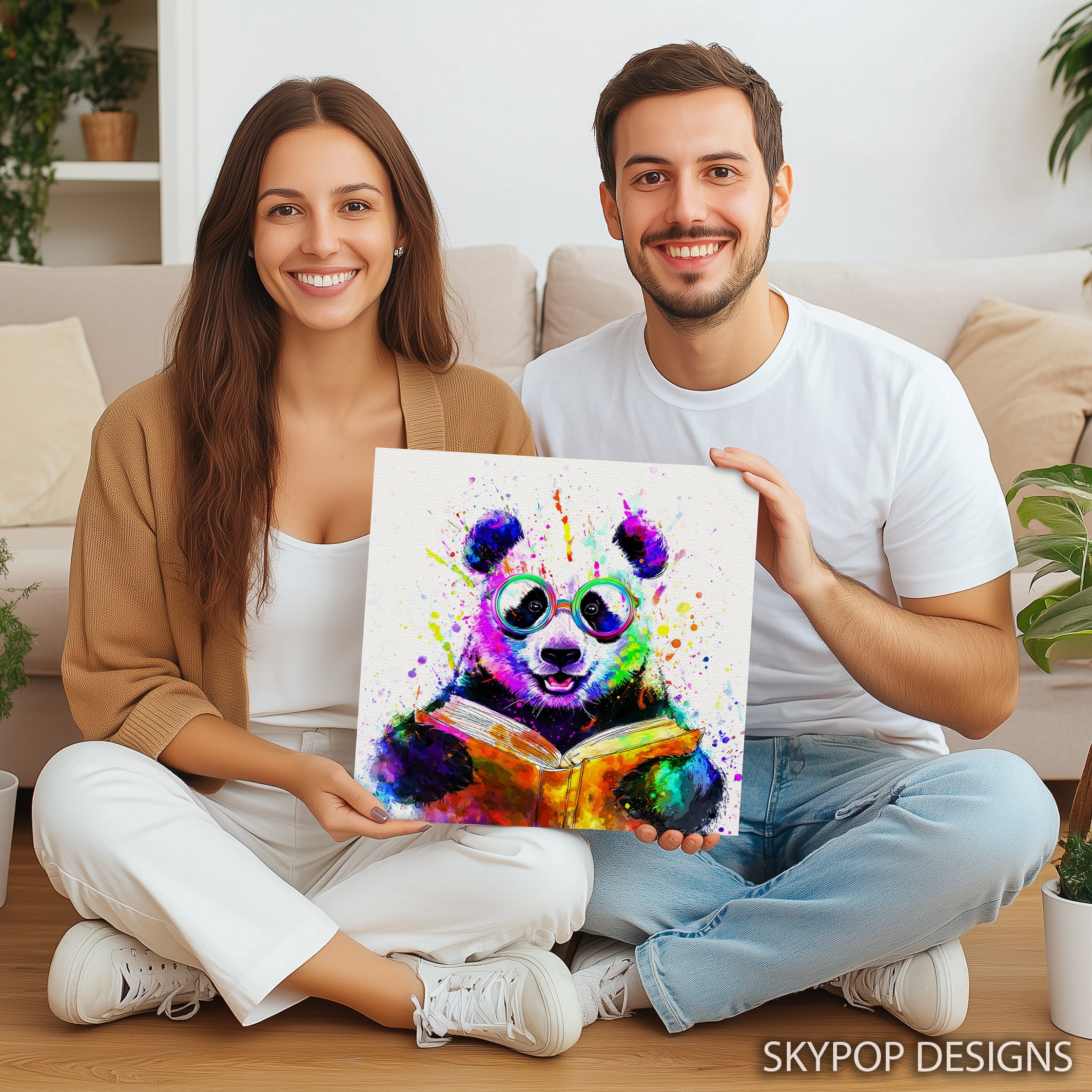 3.jpg Panda Reading Art