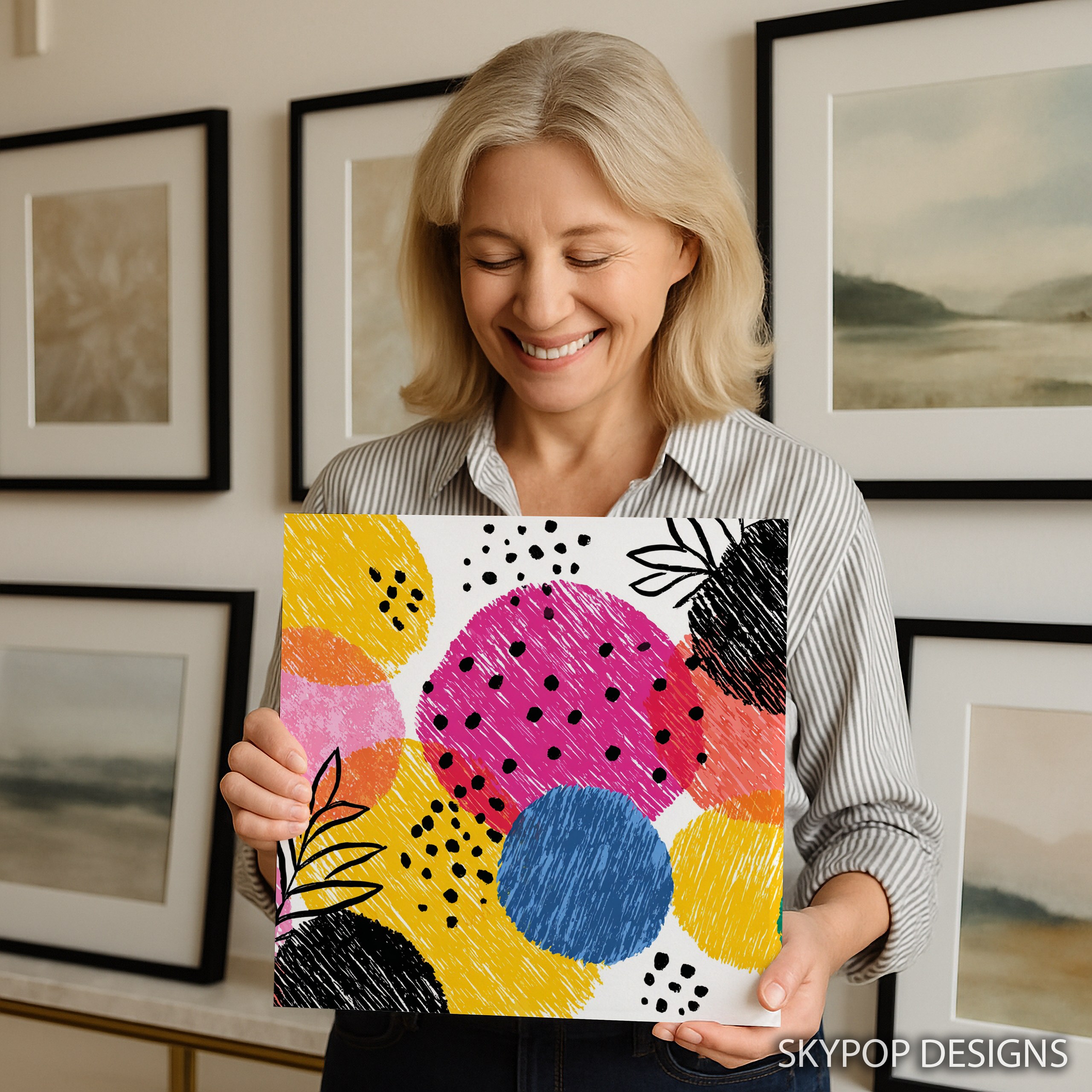 3.jpg Vibrant Circles Abstract Art