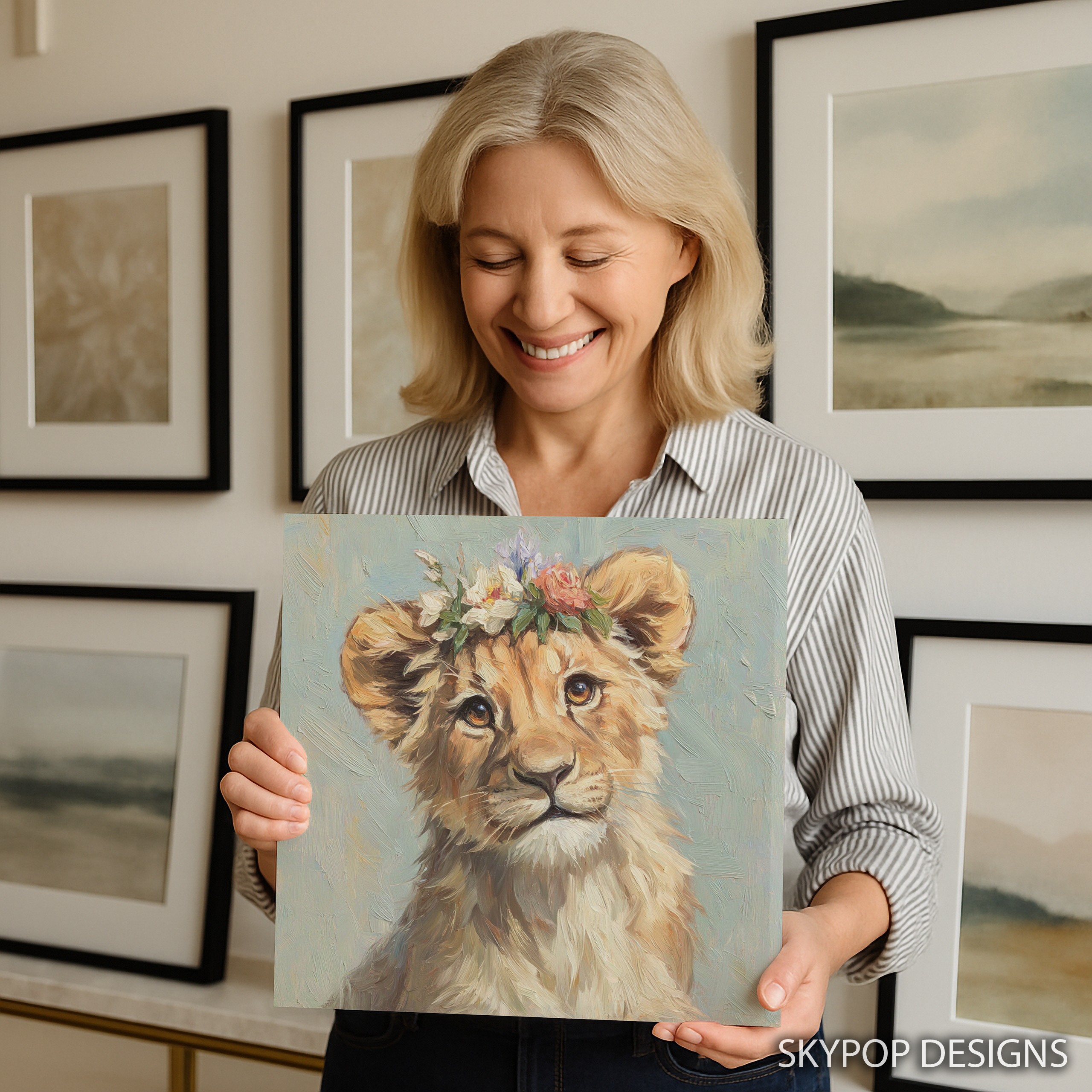 3.jpg Lion Flower Crown Art