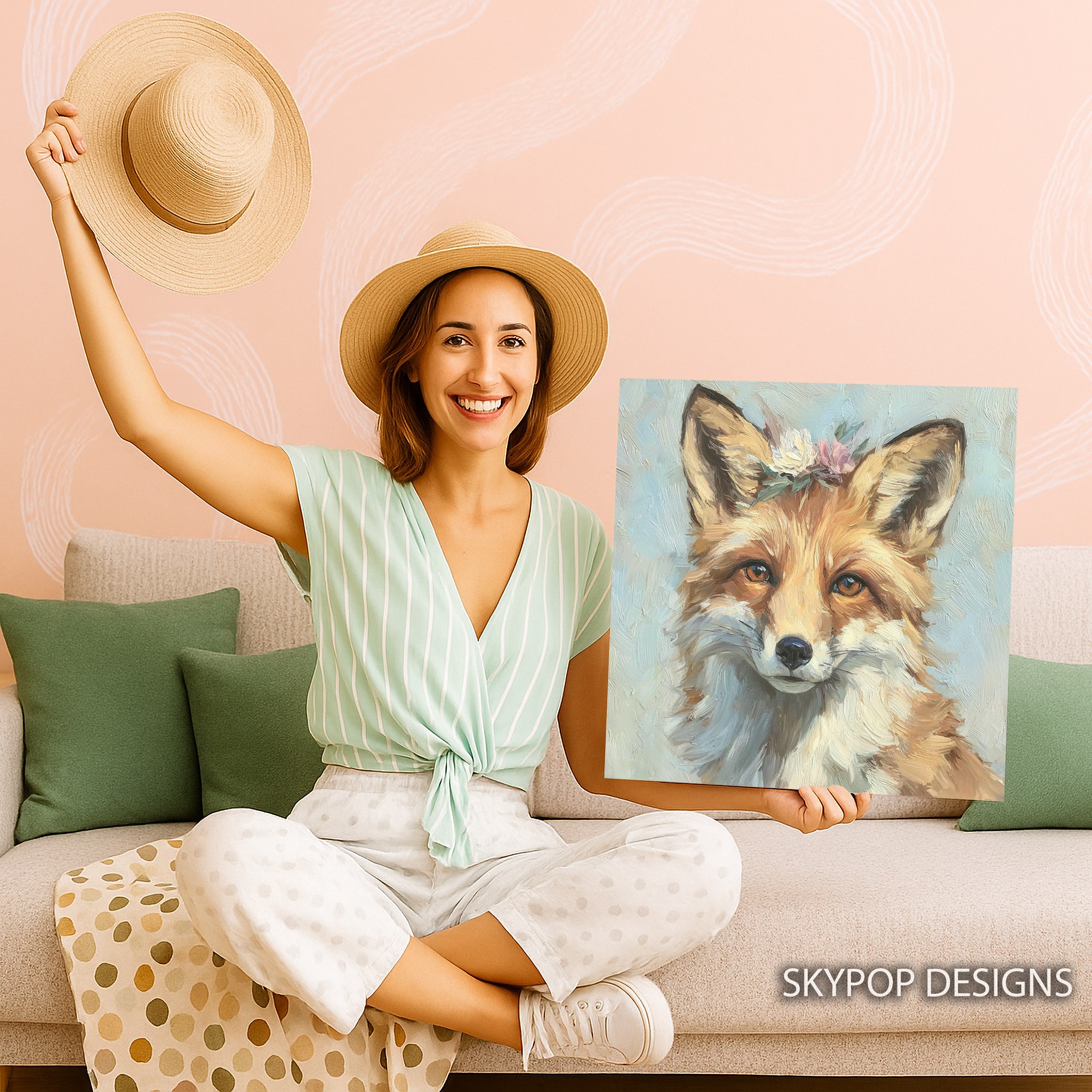 3.jpg Fox Flower Crown Art