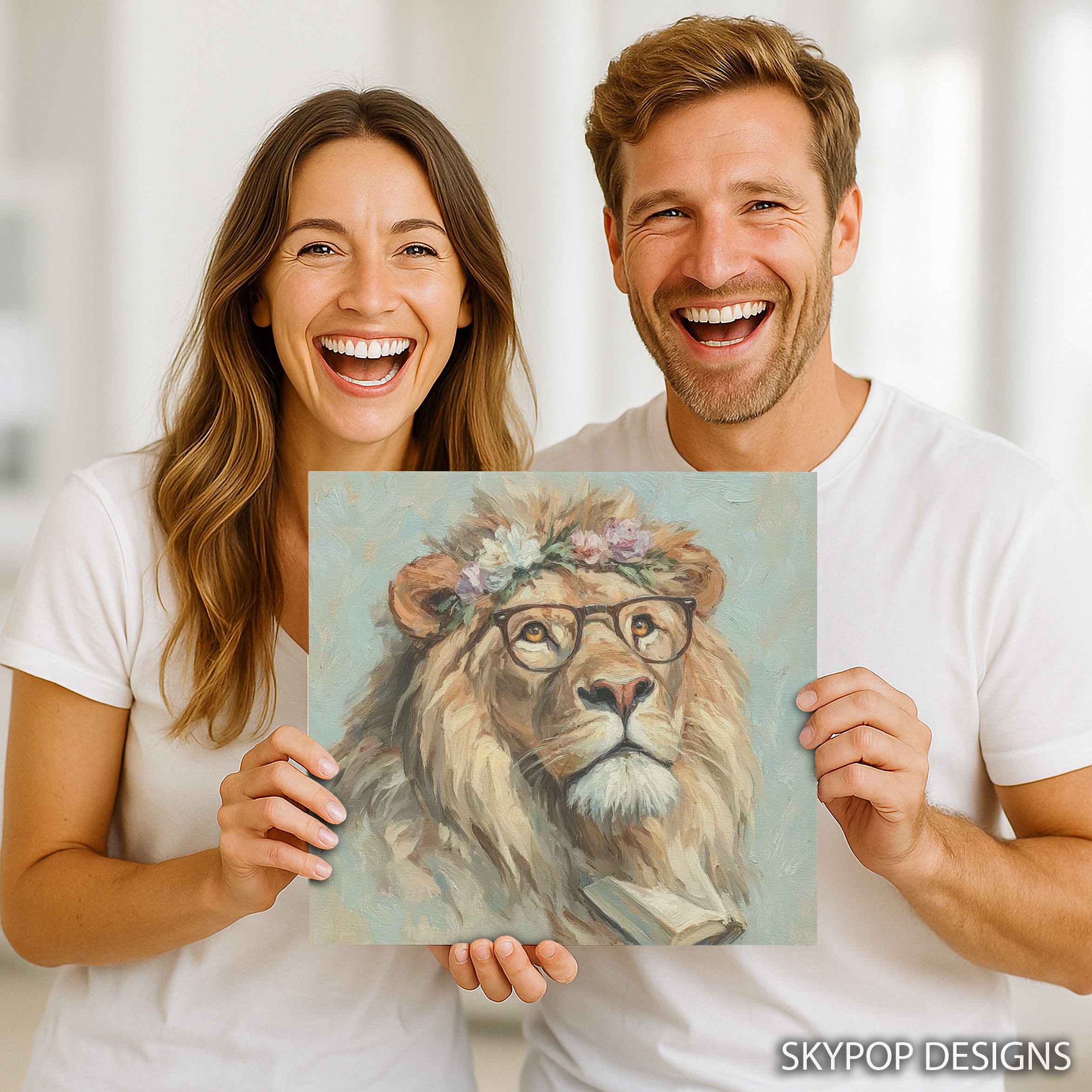 3.jpg Lion Book Glasses Art