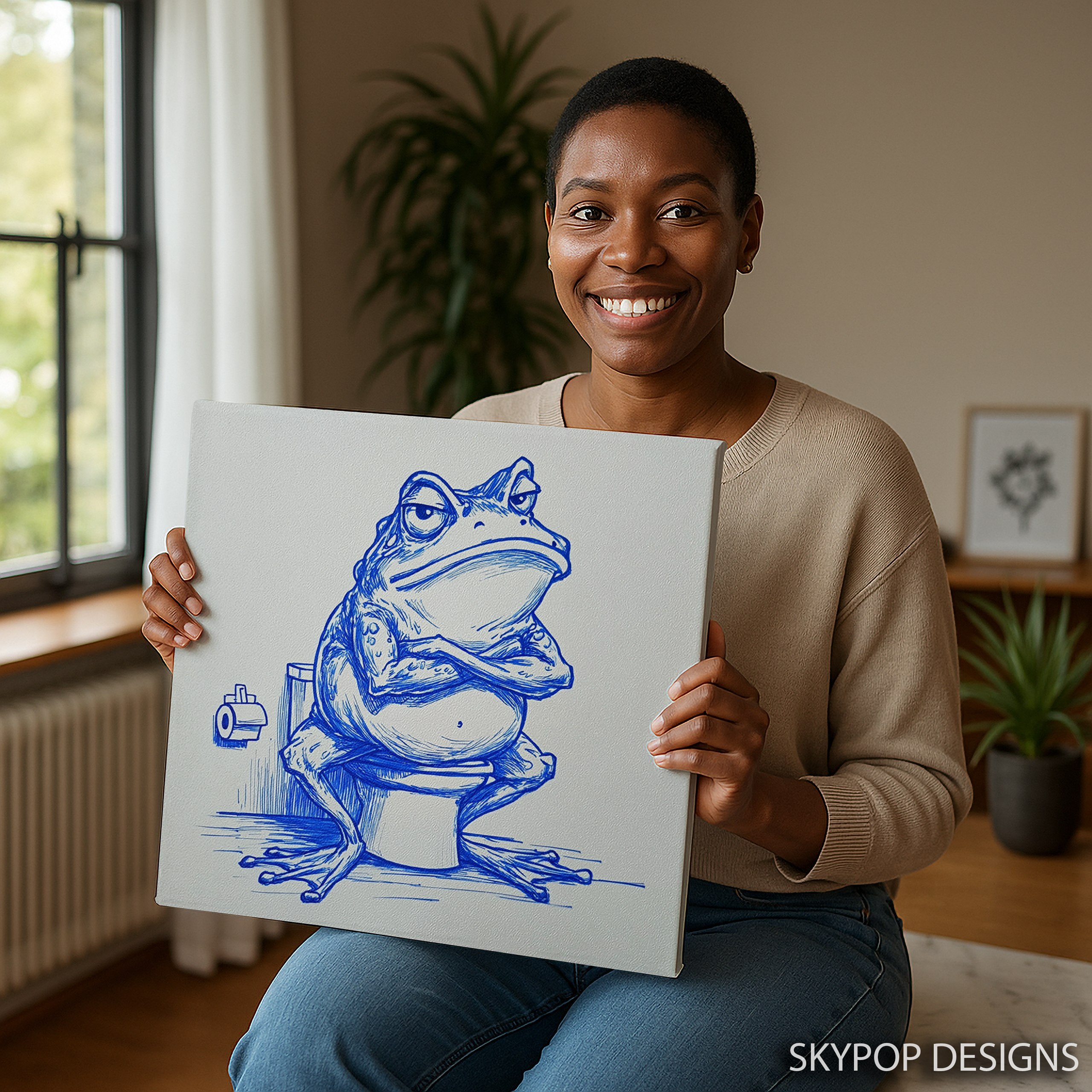 3.jpg Frog Toilet Art