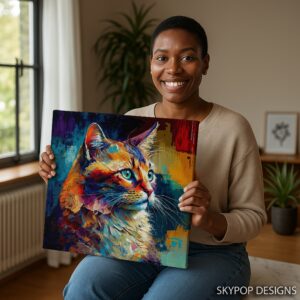 Vibrant Cat Art