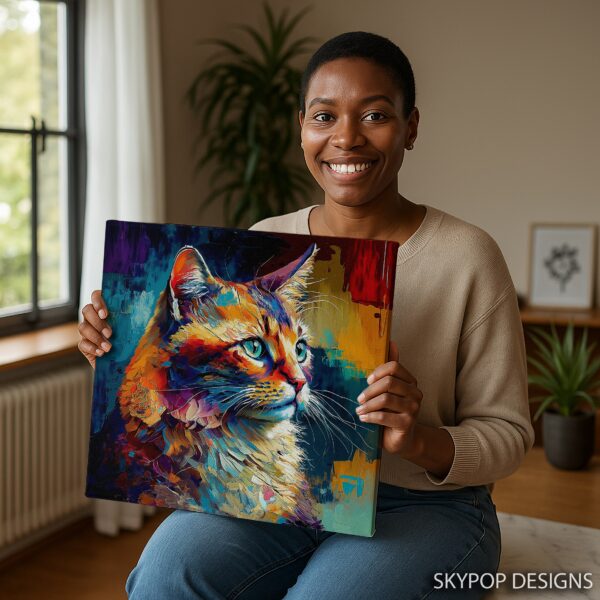 Vibrant Cat Art