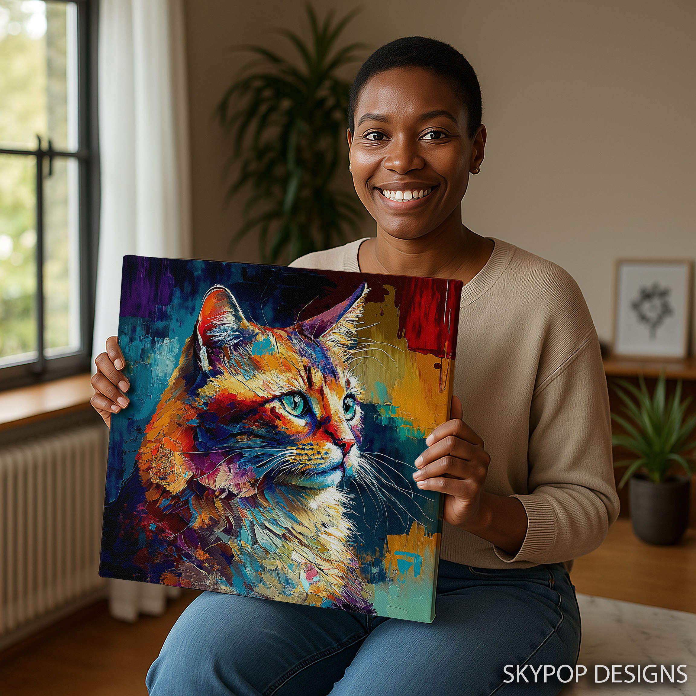 3.jpg Vibrant Cat Art
