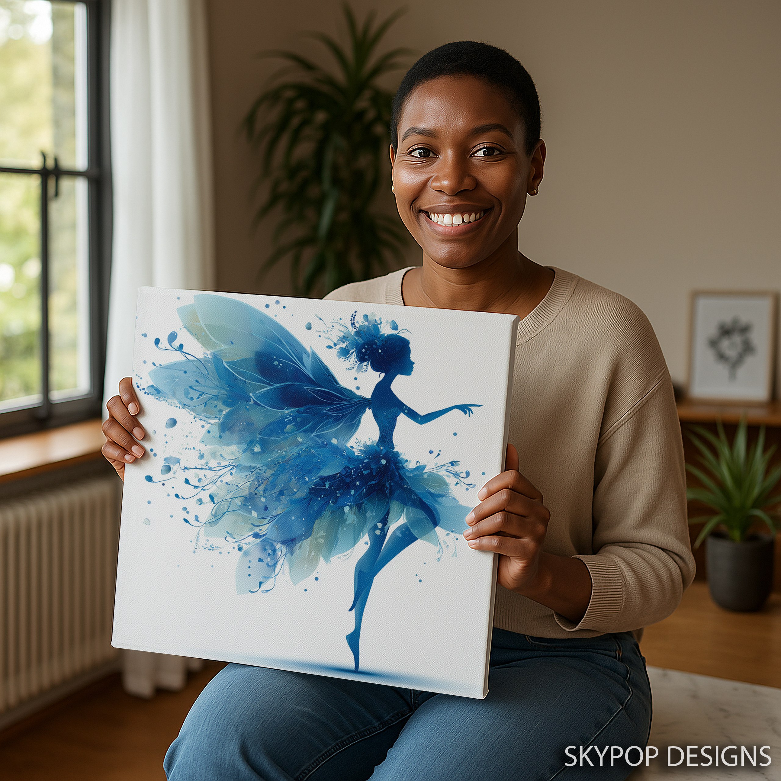 3.jpg Blue Fairy Silhouette Art