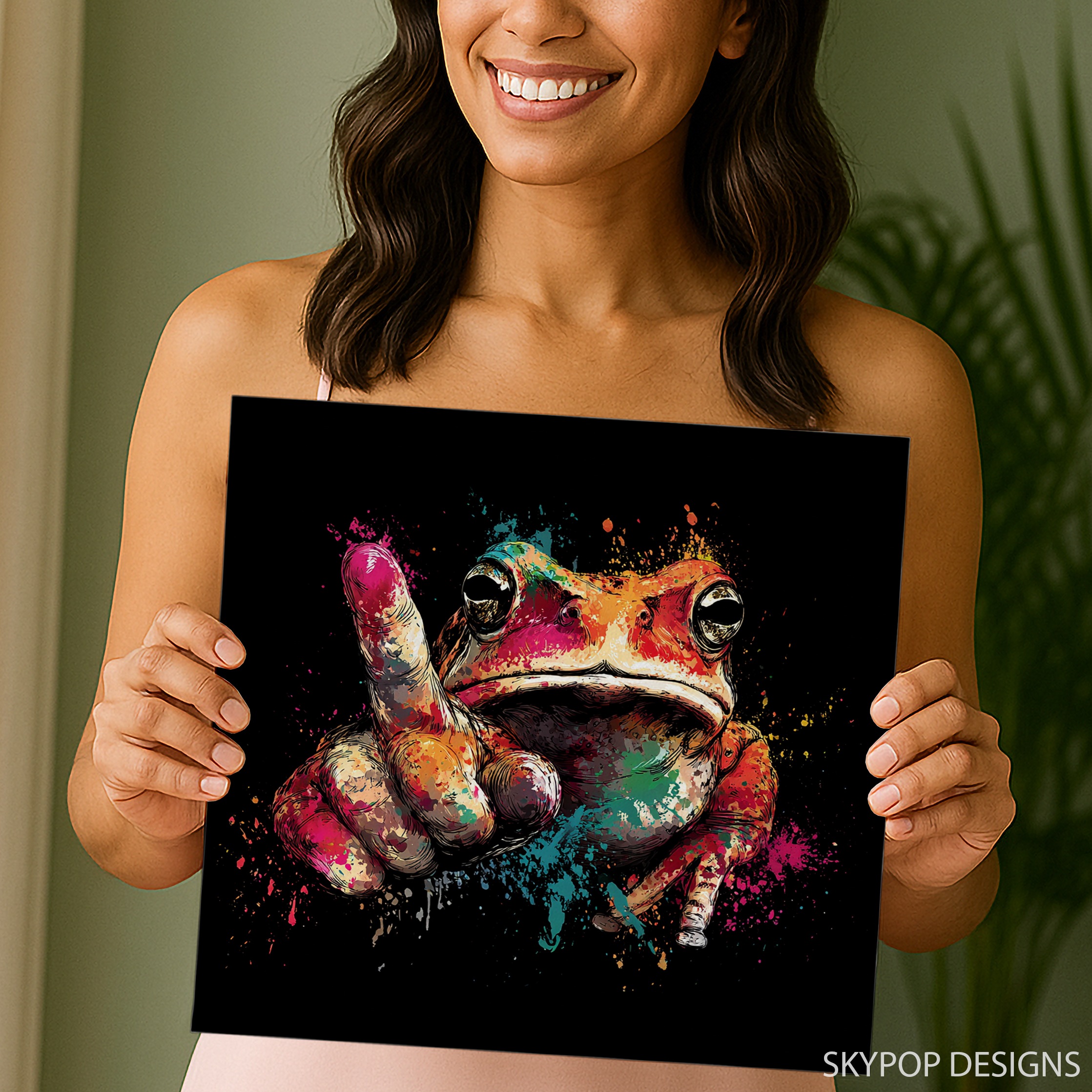 3.jpg Colorful Frog Art