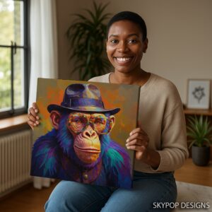 Chimpanzee Portrait Art