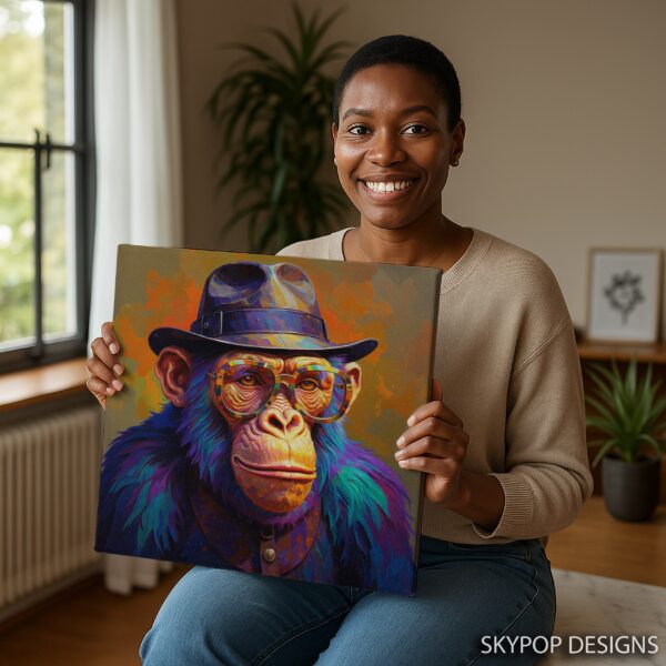 Chimpanzee Portrait Art