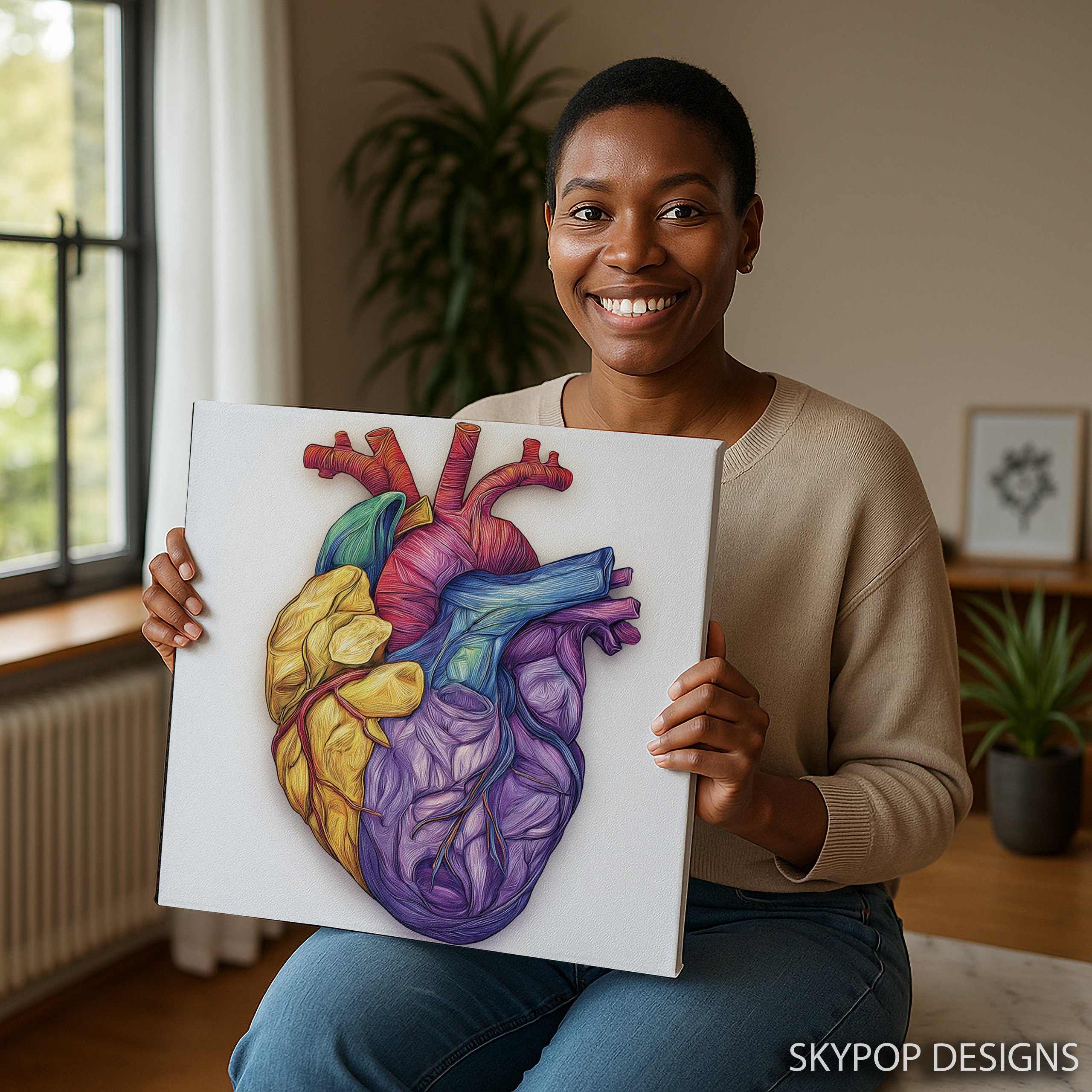 3.jpg Colorful Heart Anatomy Art