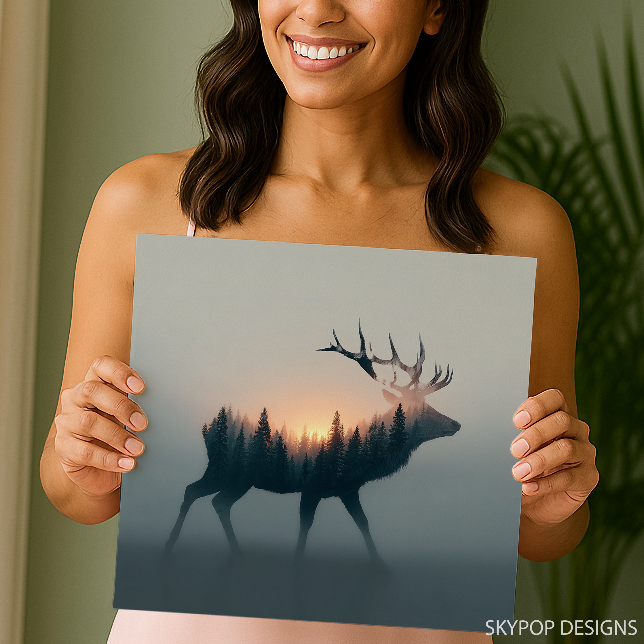 3.jpg Deer Silhouette Art