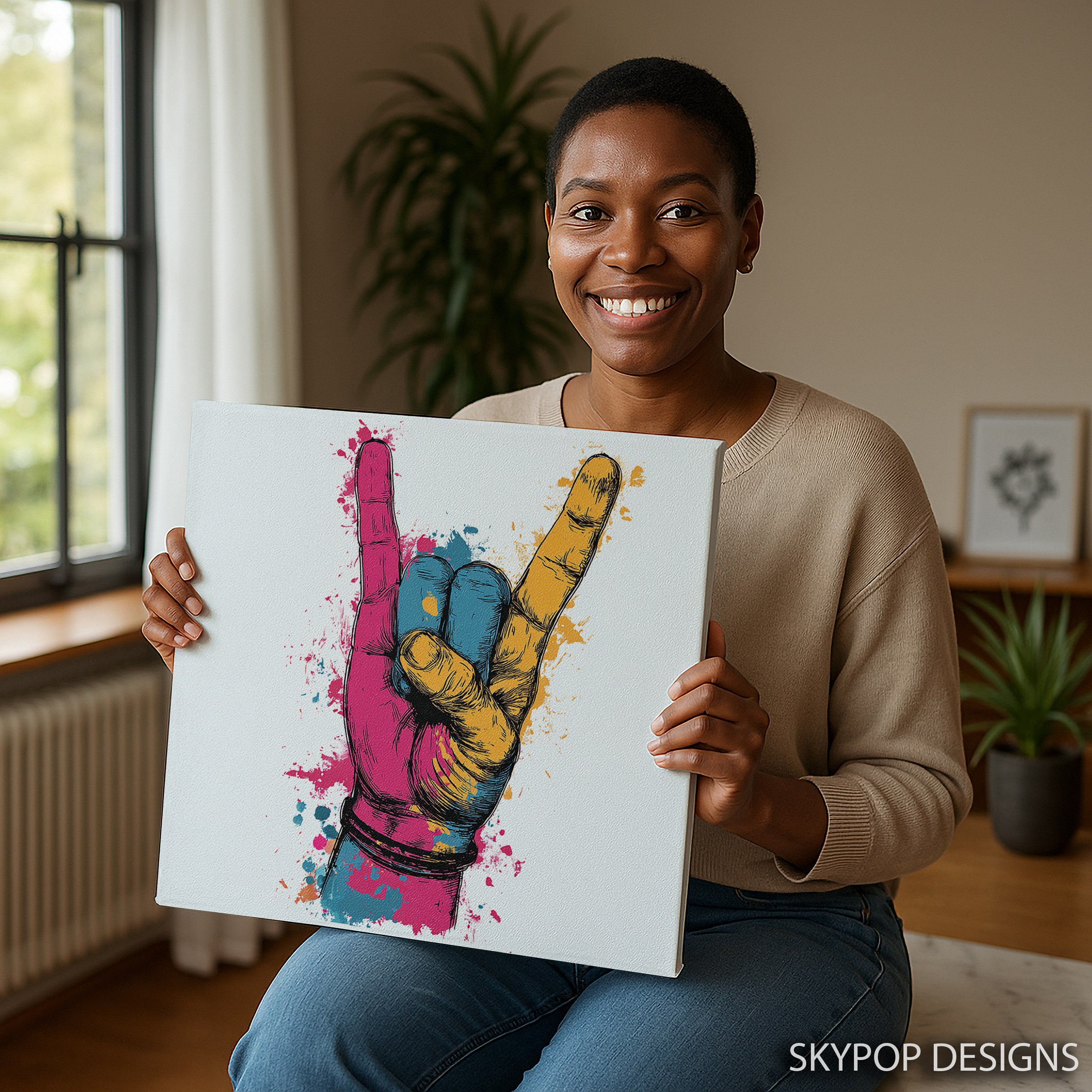 3.jpg Rock On Hand Sign Art