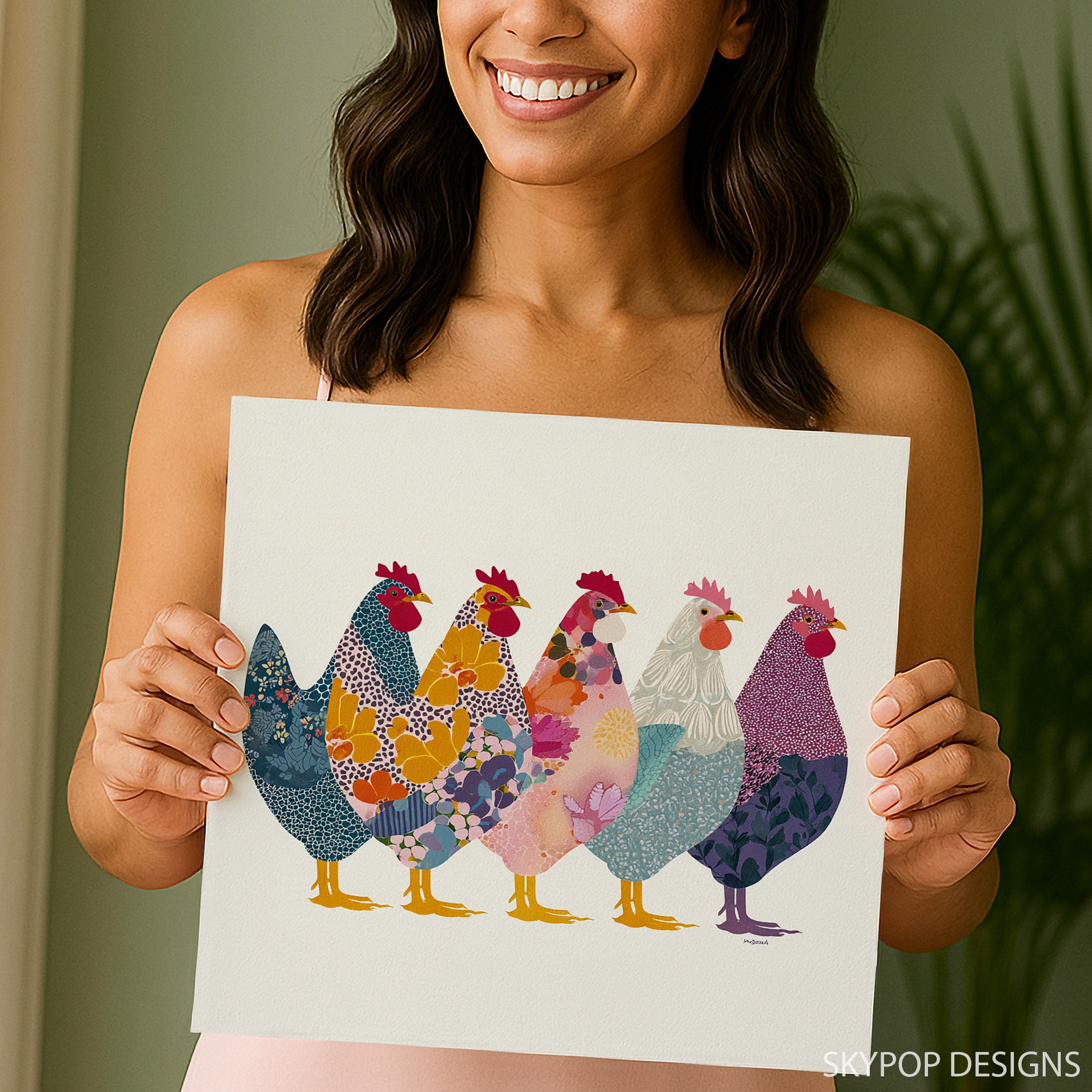 3.jpg Colorful Roosters Art