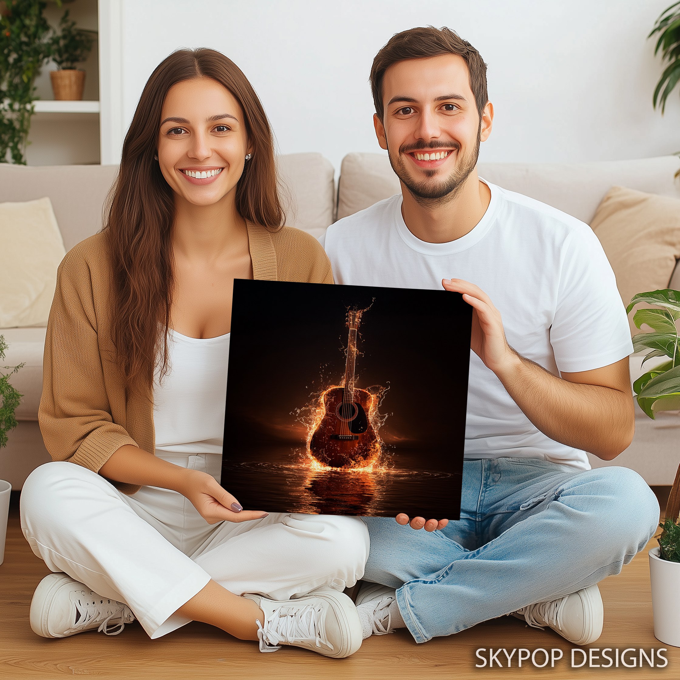 3.jpg Fiery Guitar Art