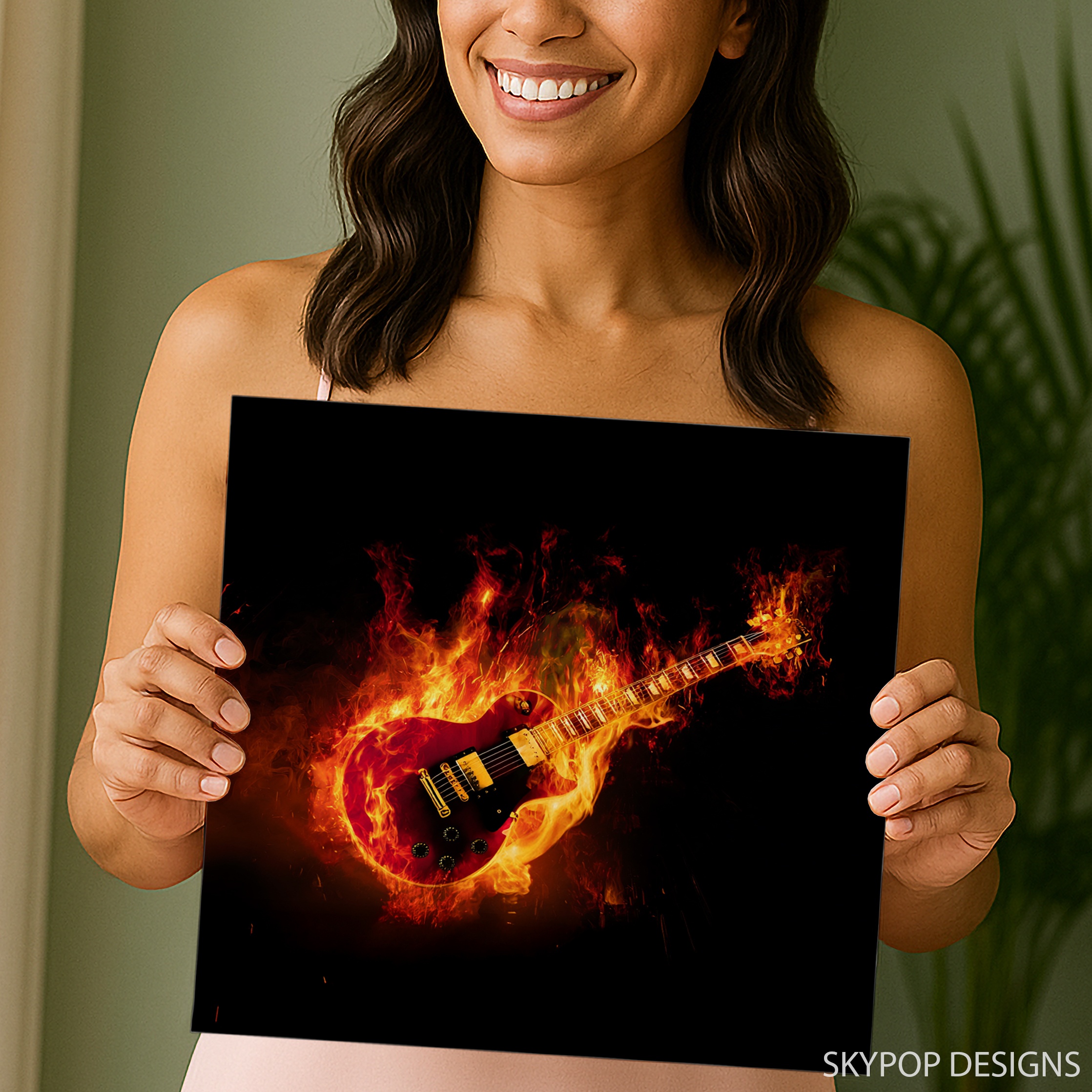 3.jpg Flaming Guitar Art