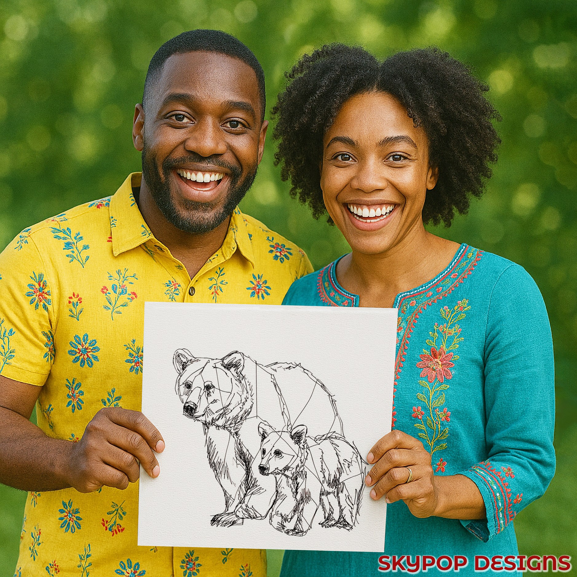 3.jpg Bear and Cub Sketch Art