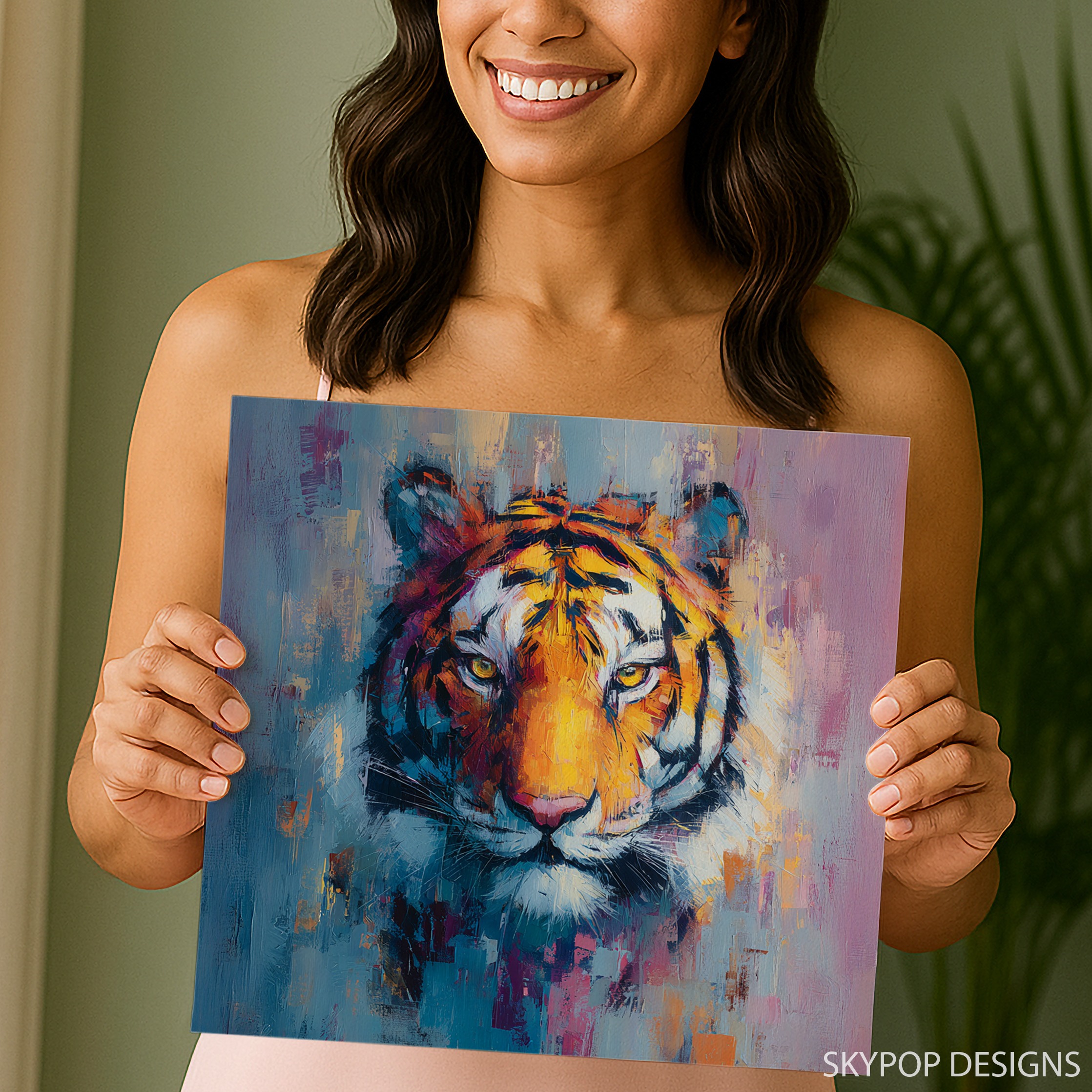 3.jpg Colorful Tiger Art