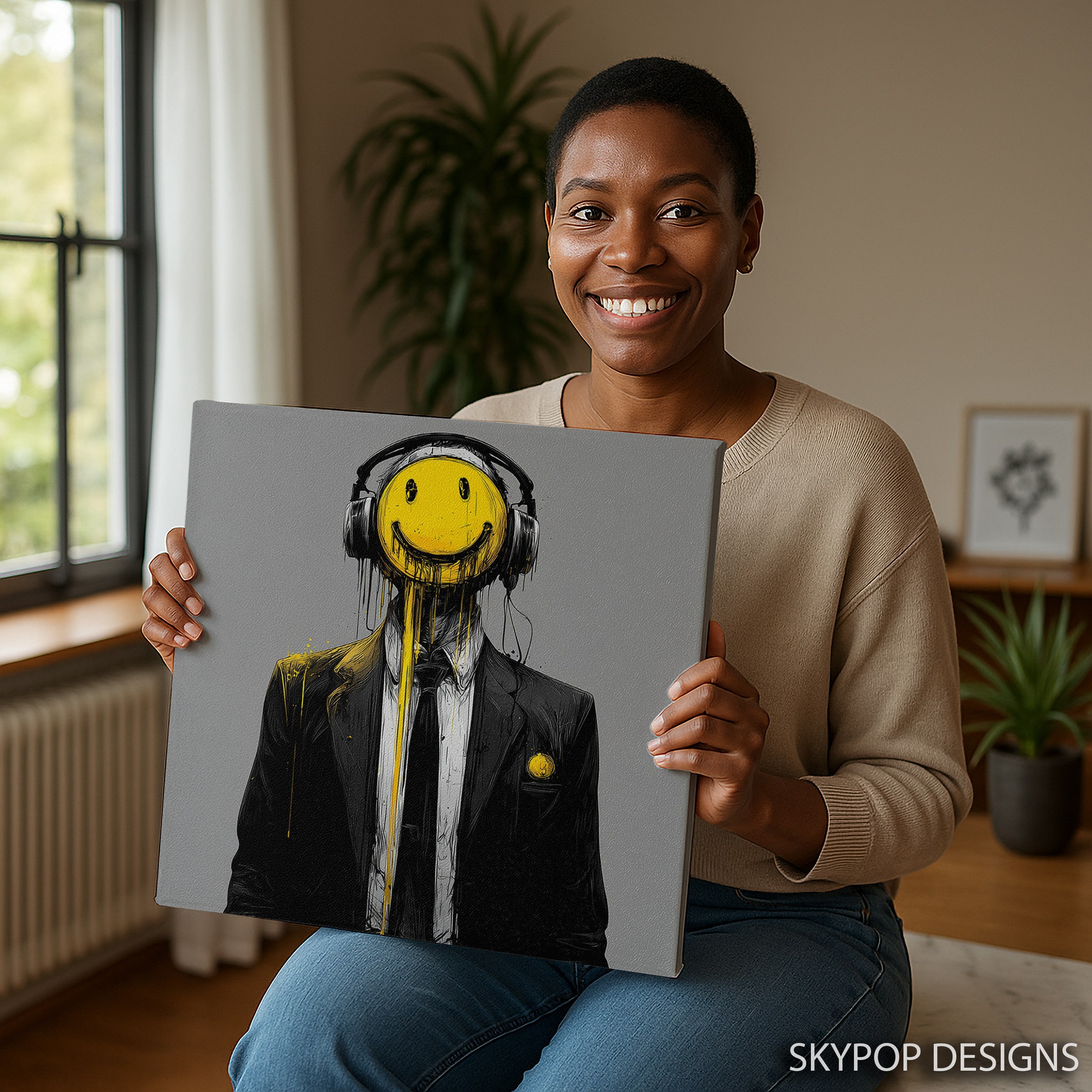 3.jpg Headphone Smiley Face Art