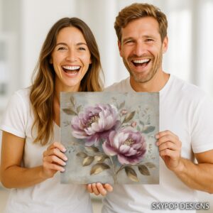 Pink Peony Bloom Art